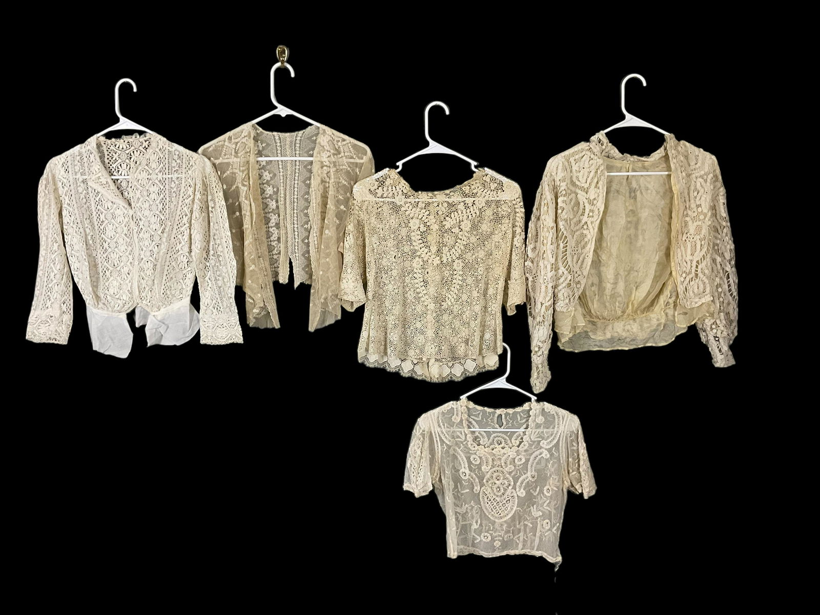 Collection of 5 Antique, Vintage Lace and Crocheted Blouses (1 of 9)