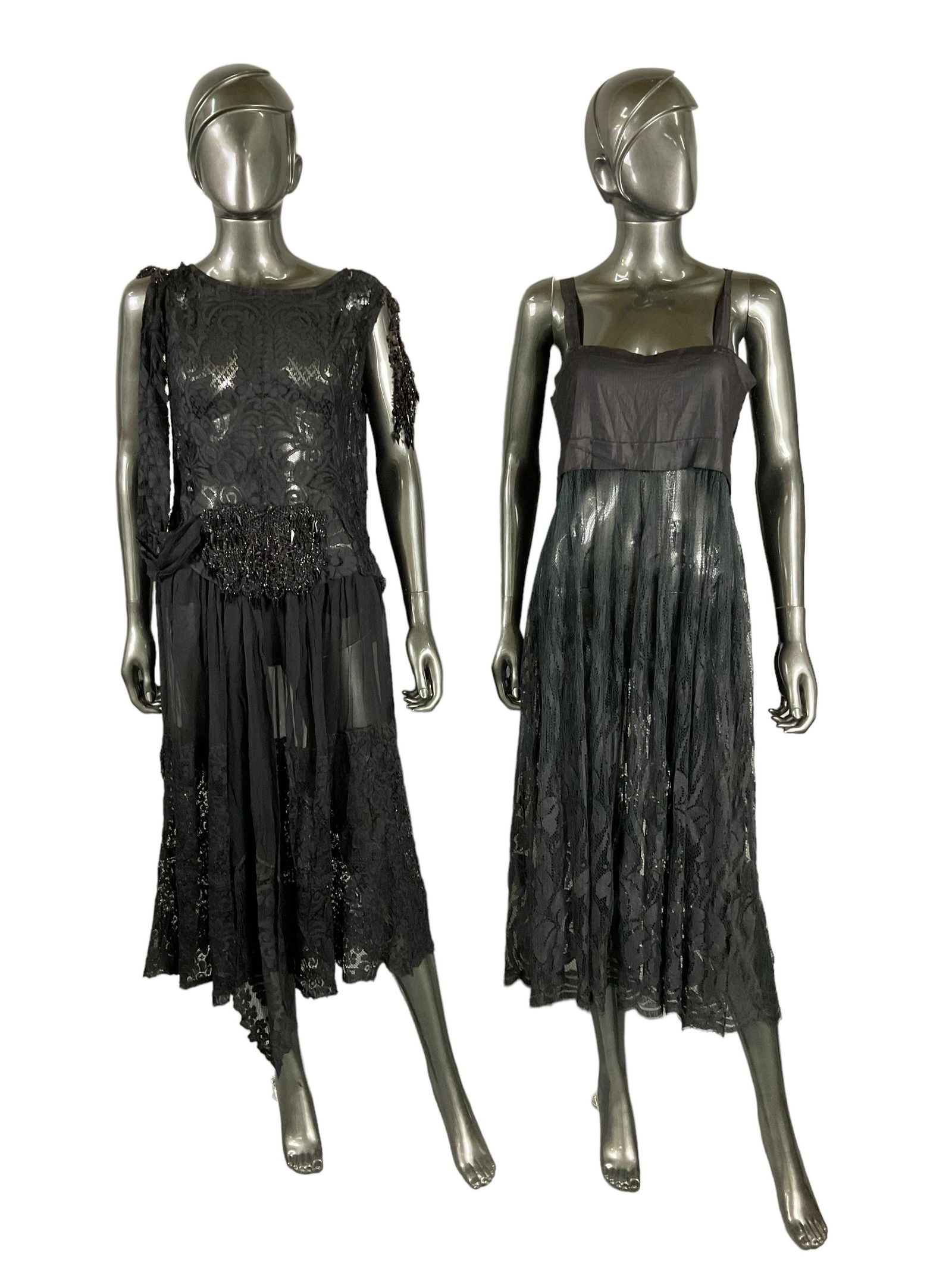 1920s Black Lace Flapper Dress (1 of 19)
