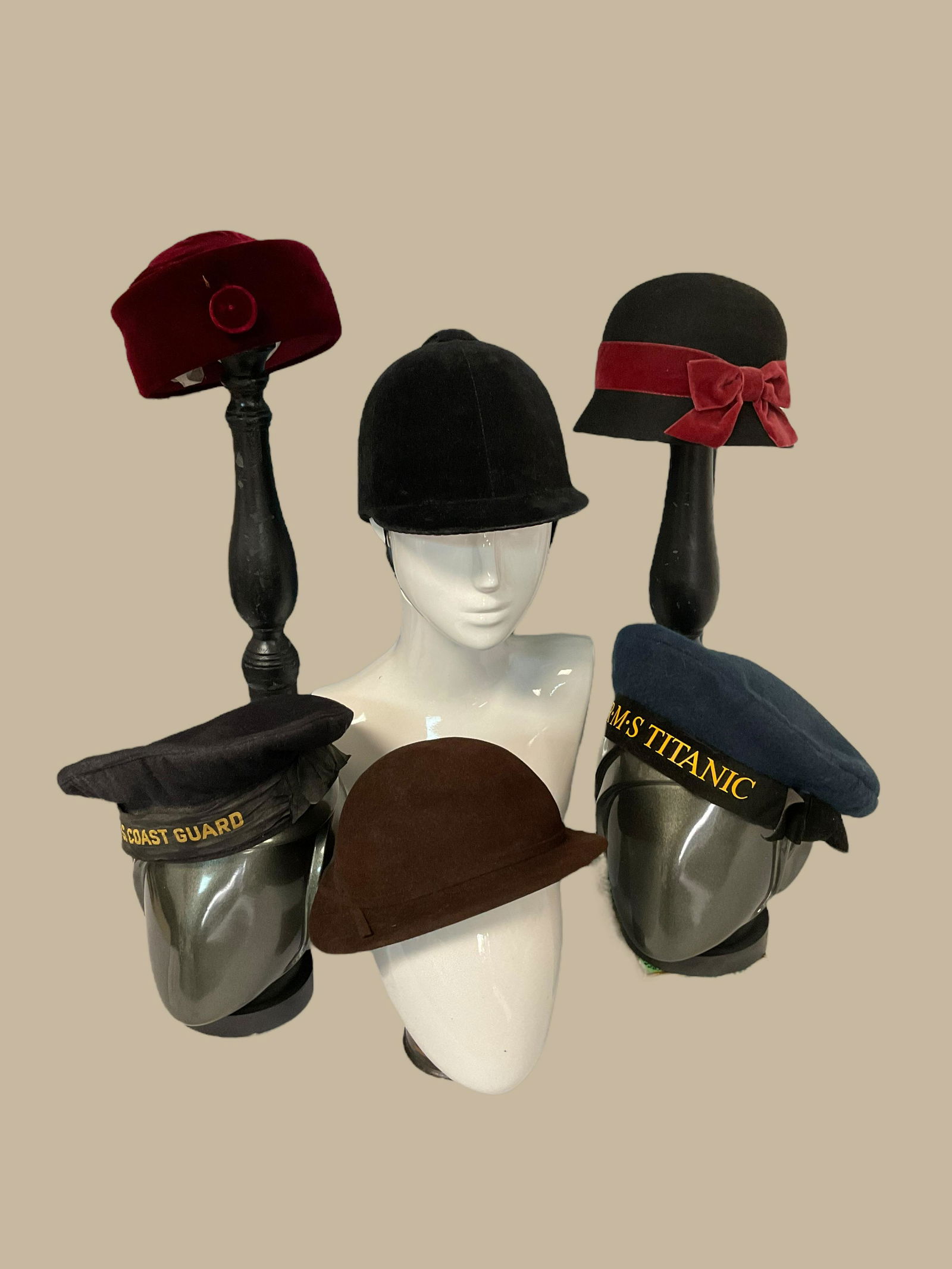 Grouping of 6 Childrens Hats (1 of 9)