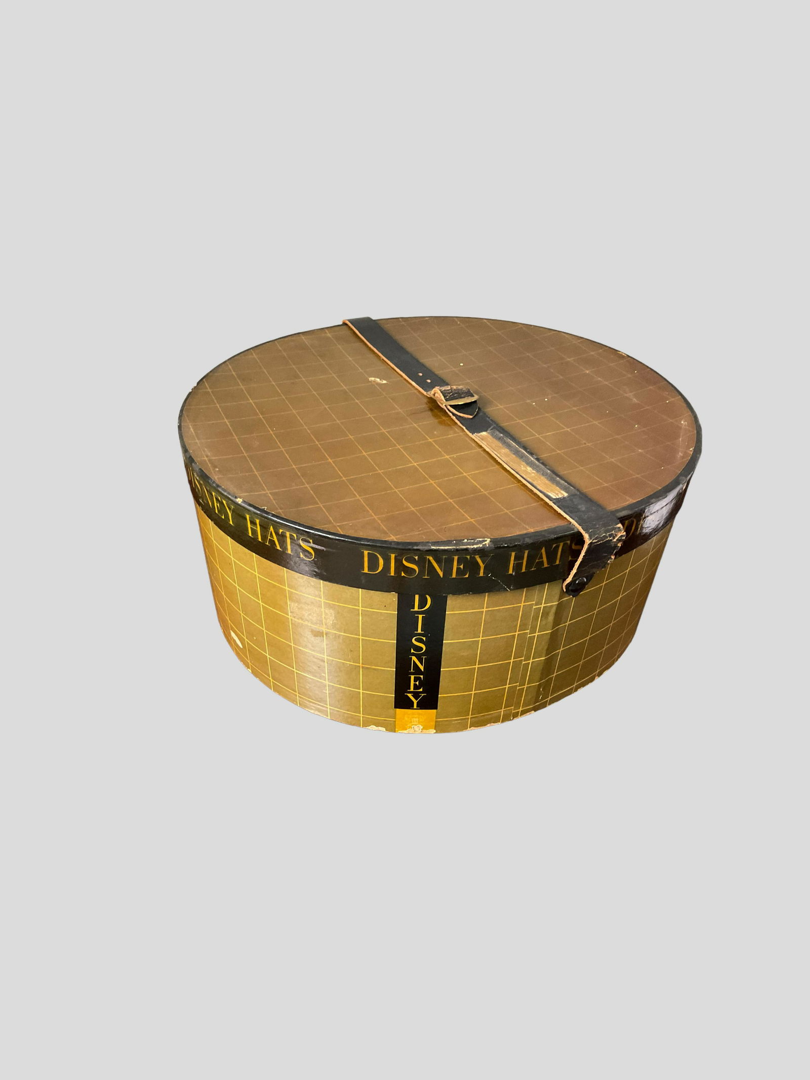 Vintage Disney Hat Box: Vintage Disney Hat Box, Measures 15”x 13 3/4” and 6 3/4” tall, Condition wear appropriate with age, worn edges, see photographs