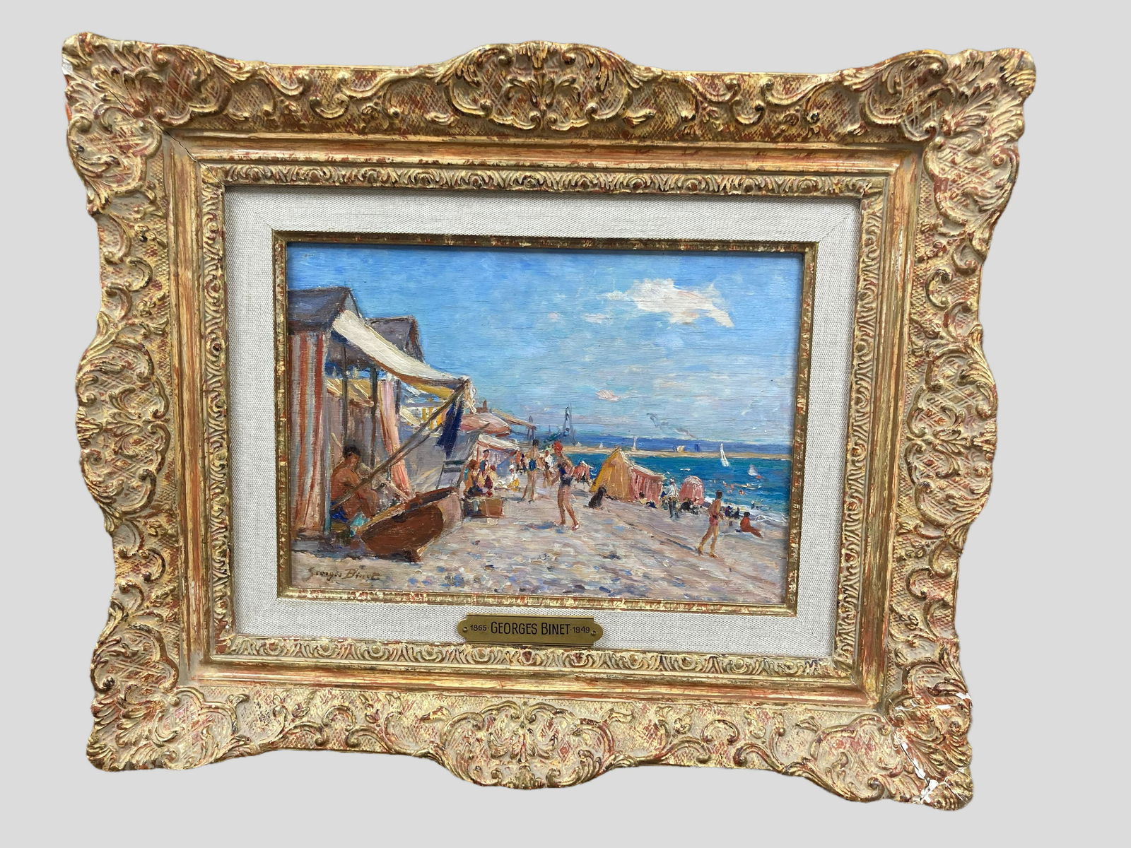 George Binet (1865-1949, French) Oil on Panel (1 of 9)