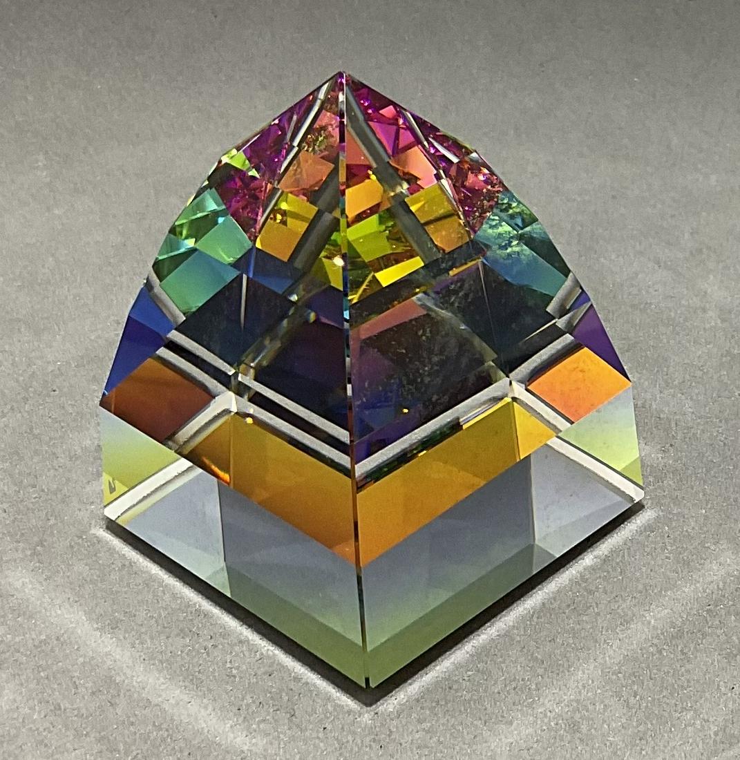 Swarovski Crystal Figurine Small Pyramid Papeweight Number 7450NR040088 (1 of 3)