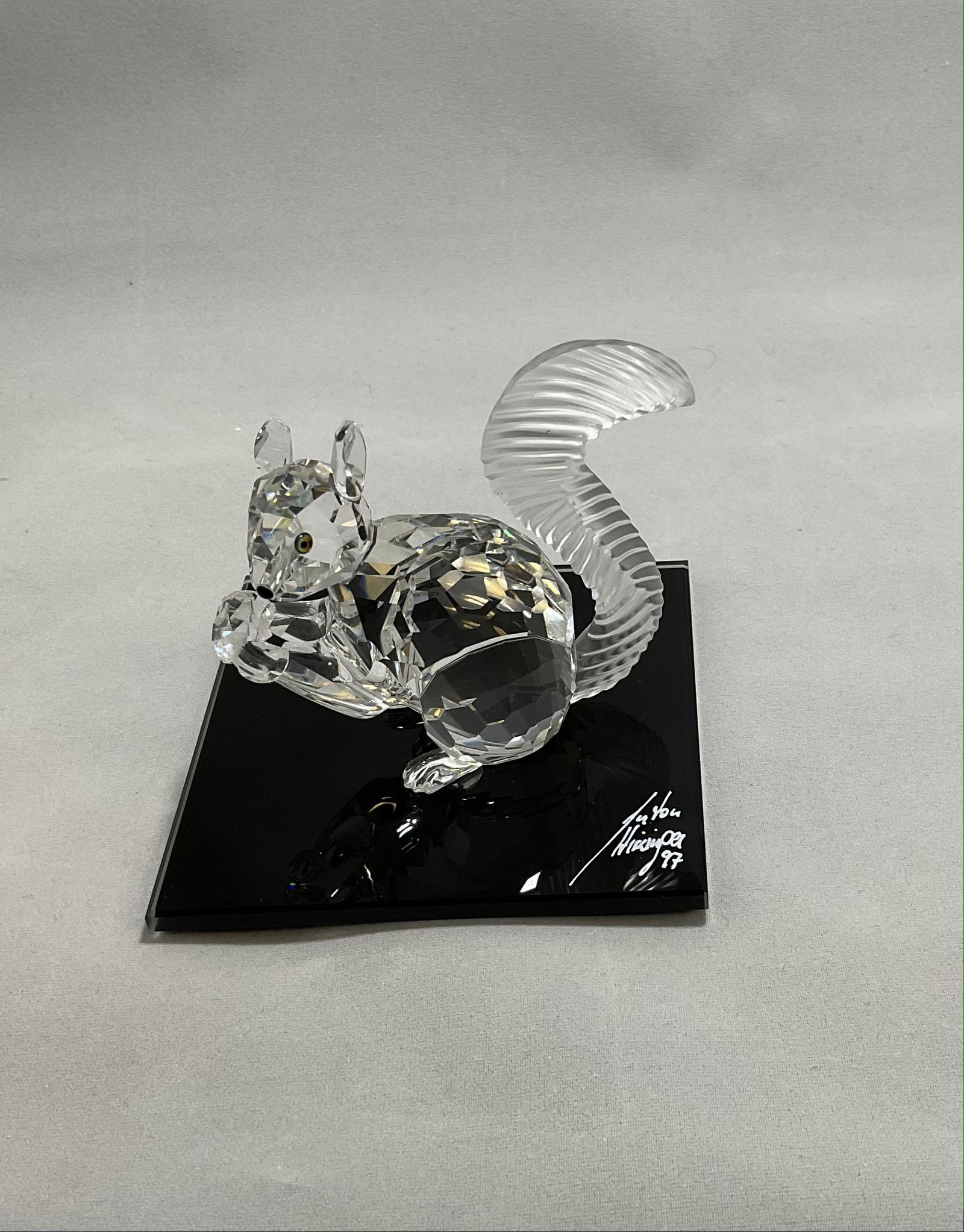 Swarovski Crystal Figurine Squirrel w/Stand Signed Number 7400NR097001 (1 of 5)