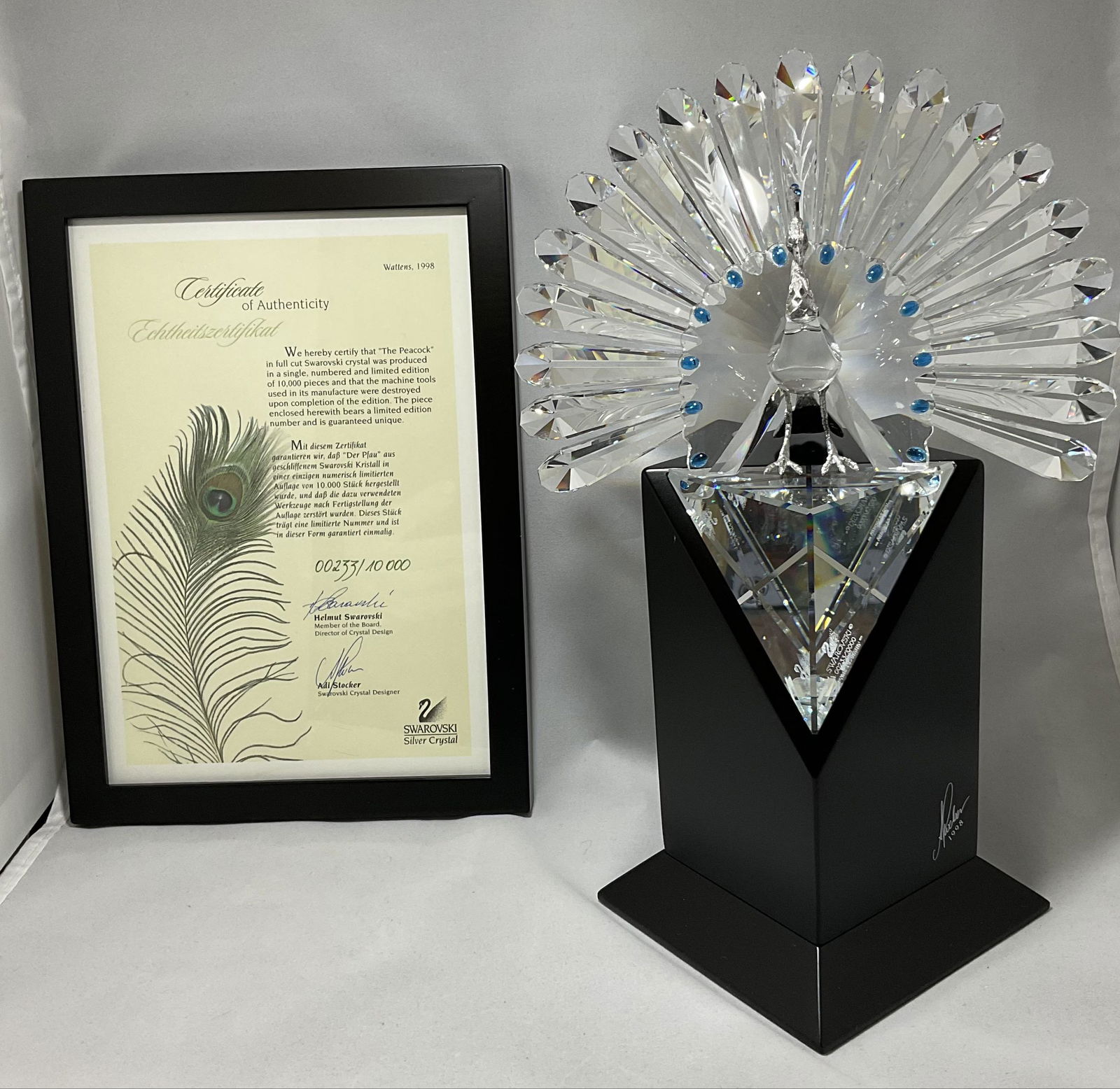 Swarovski Crystal Figurine Peacock Number 7607NR000002 (1 of 9)