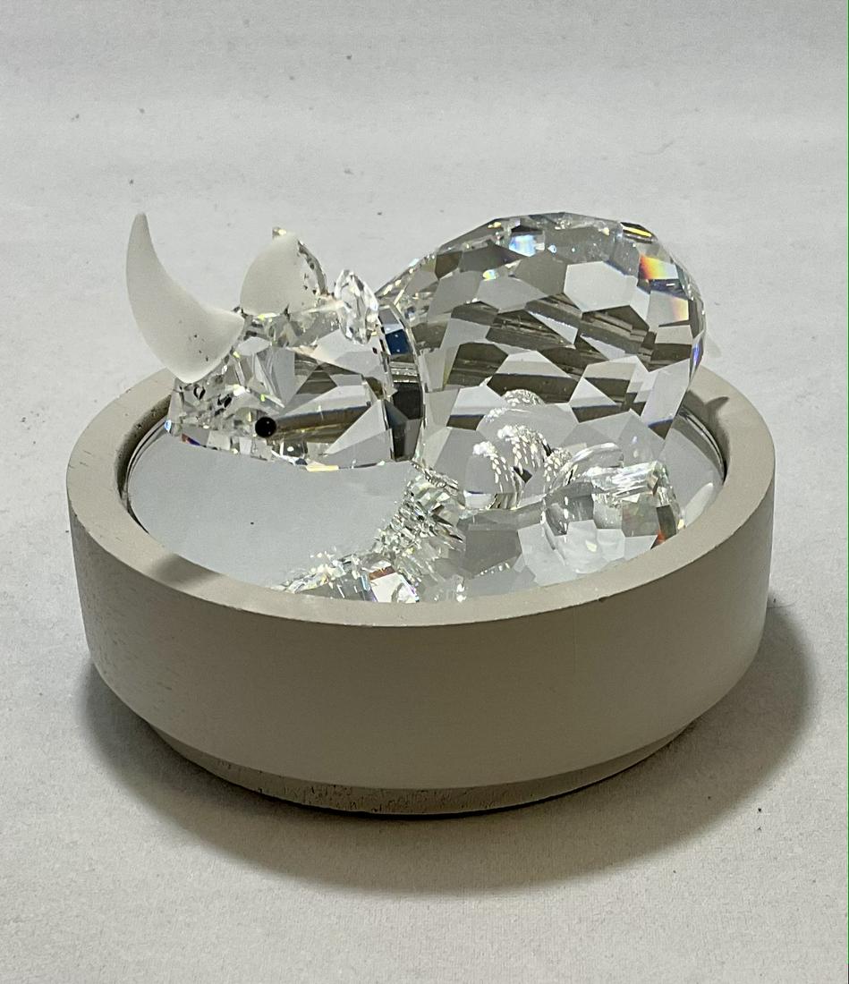 Swarovski Crystal Figurine Small Rhinoceros Number 7622NR060 (1 of 4)