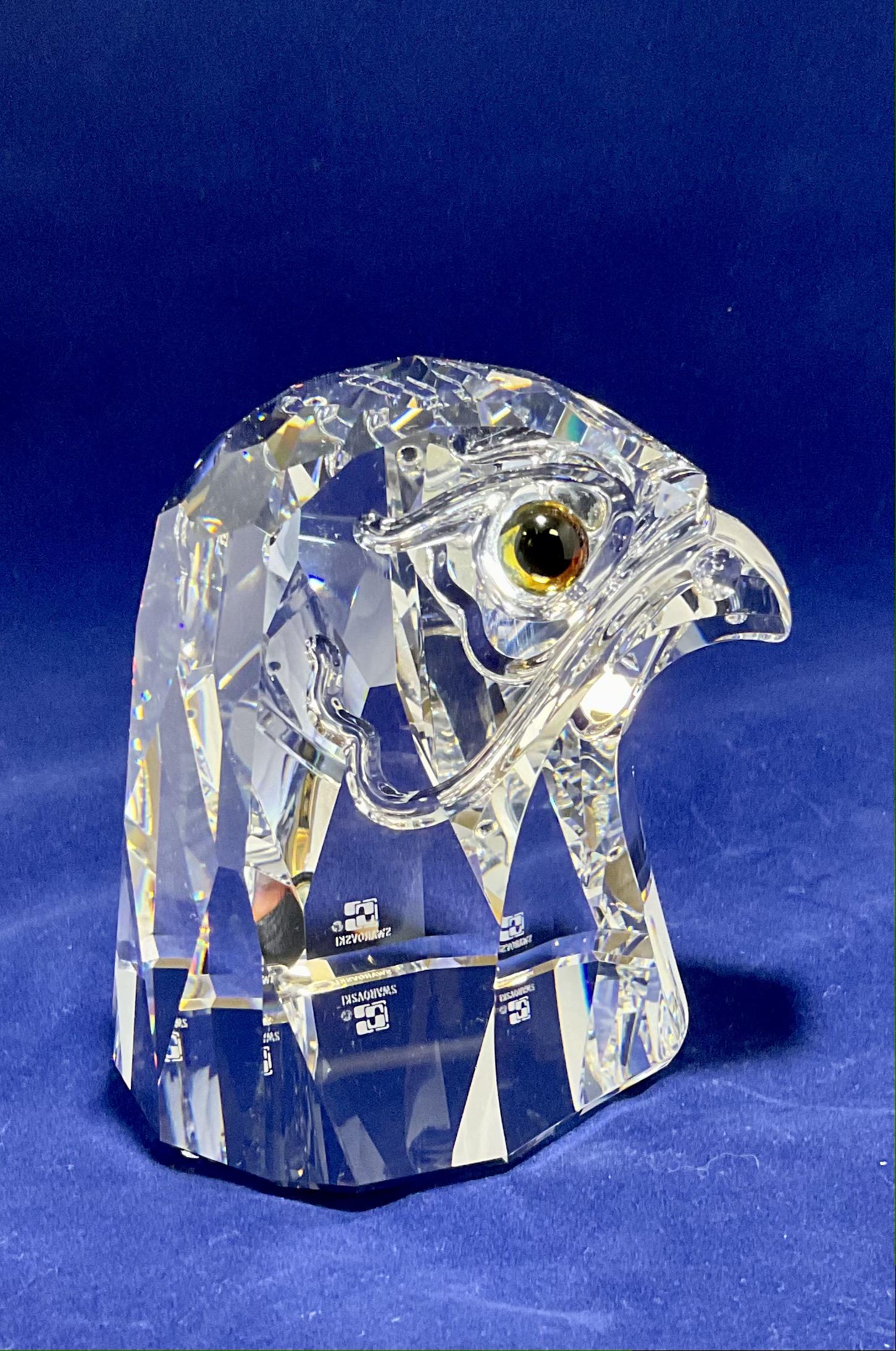 Swarovski Crystal Figurine Large Falcon Head Number 7645NR100000 (1 of 5)