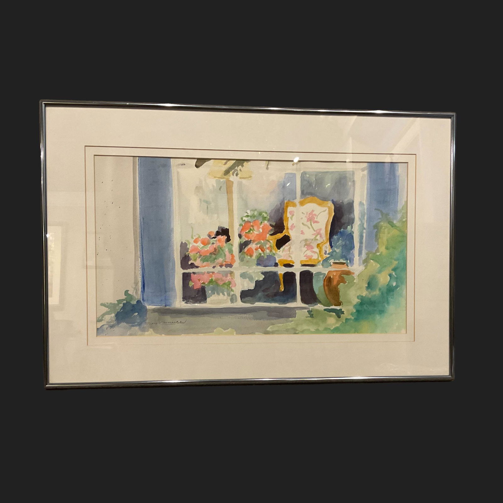 "Window Dressing" Mary K. Tsamoutales Watercolor Signed (1 of 6)