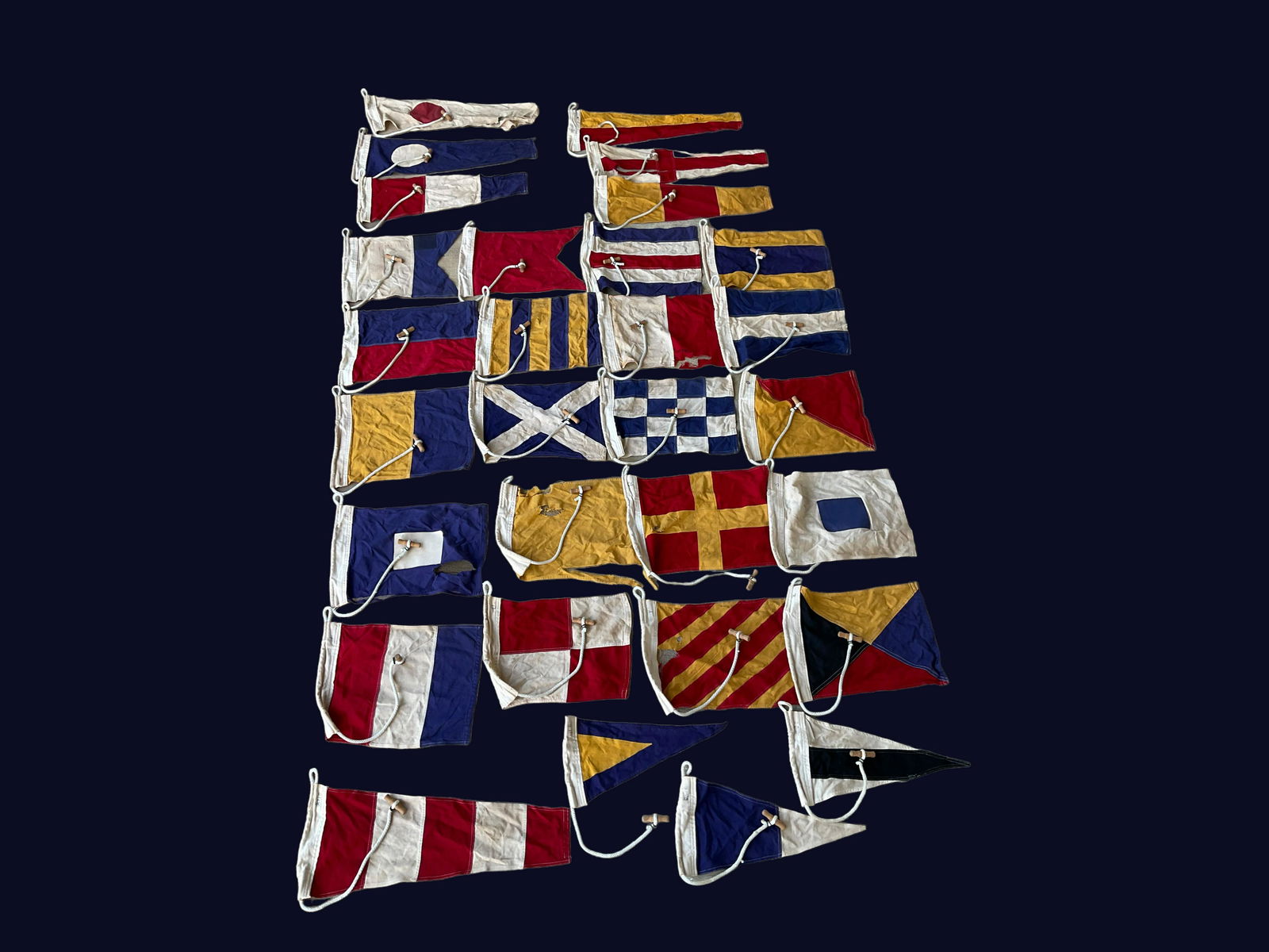 Group of 30 International Maritime Signal Flags and Pennants (1 of 14)