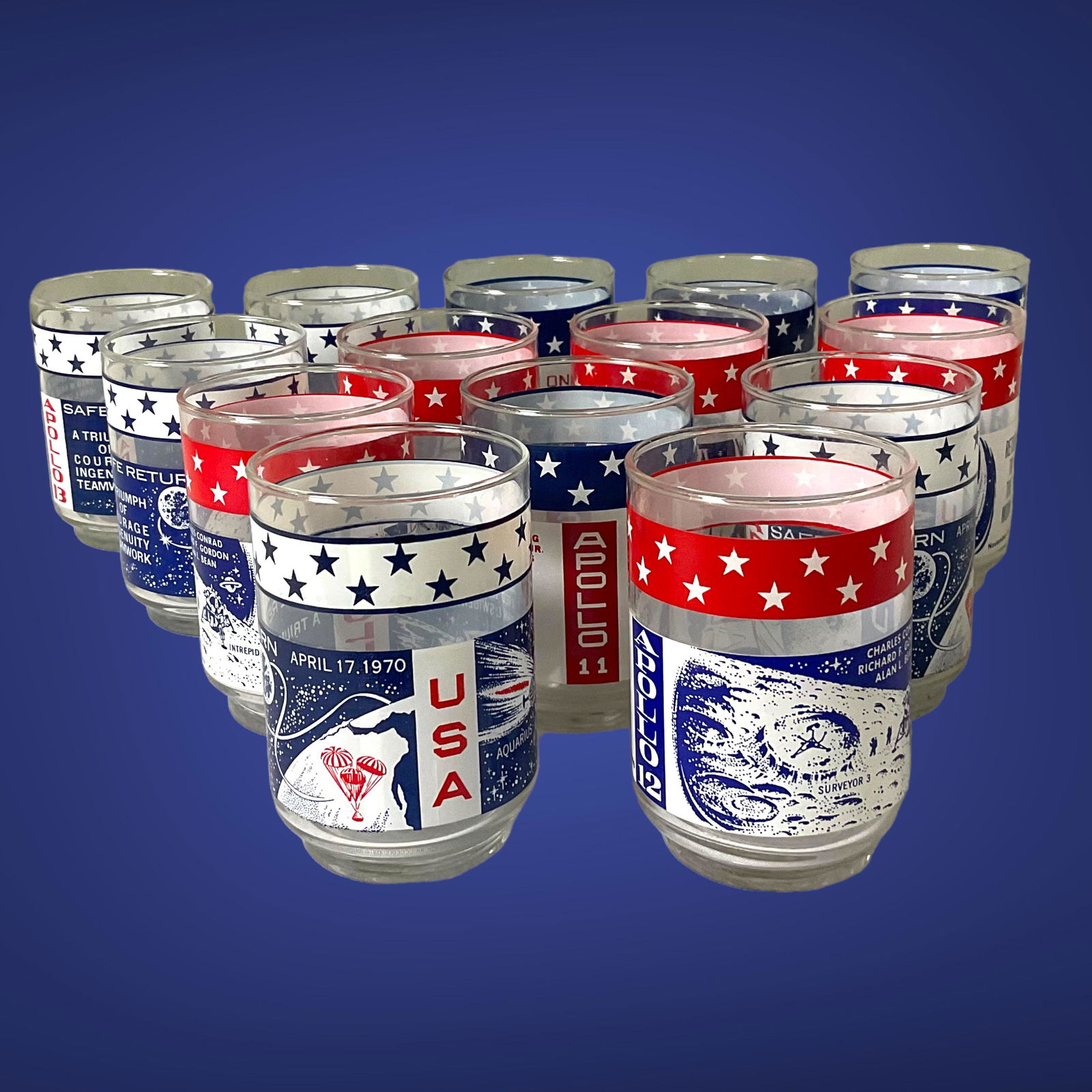 Vintage Libbey NASA Apollo Missions Collectible Glasses (1 of 5)