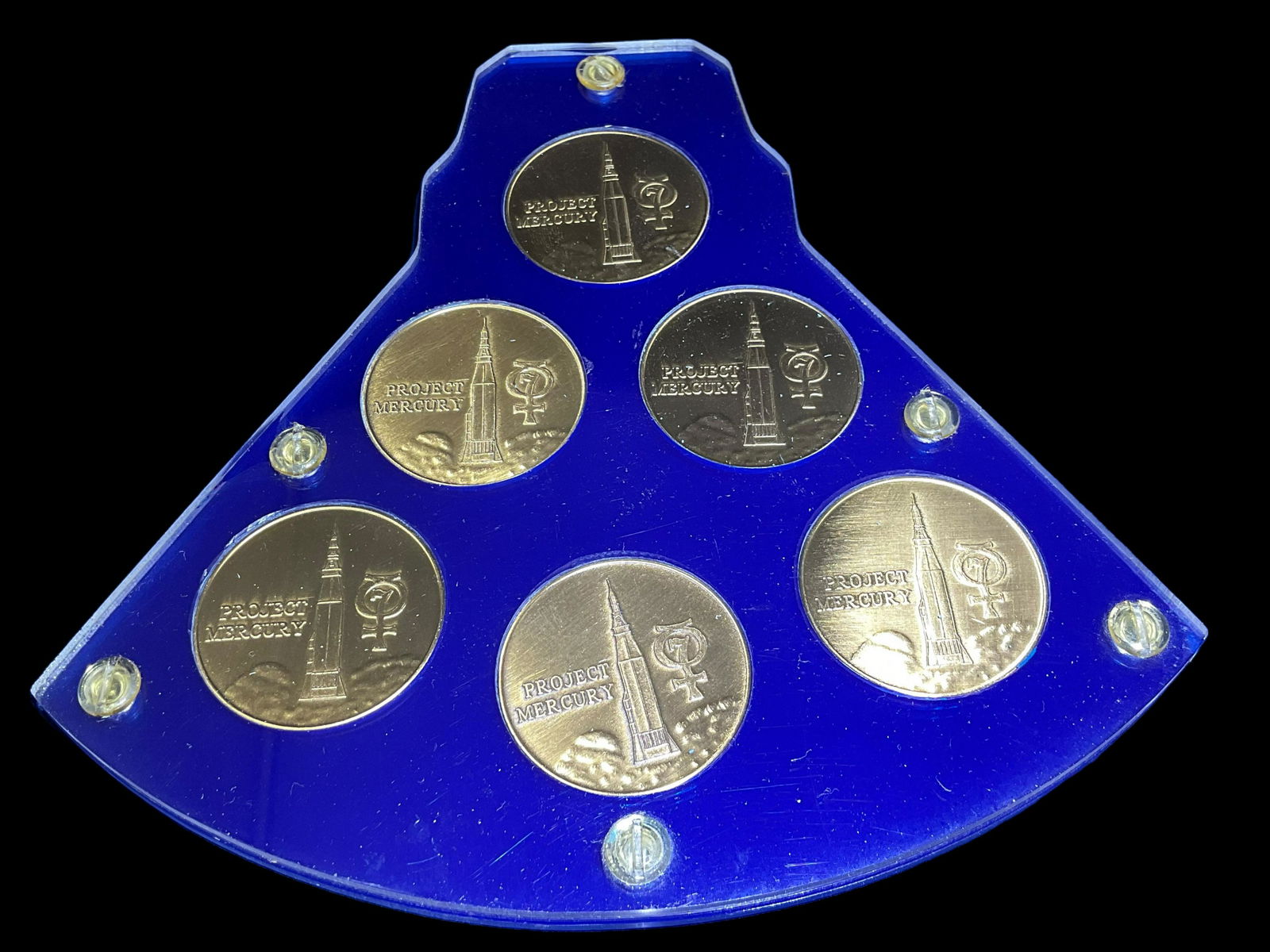 NASA Project Mercury Coin Set of 6 in Acrylic Space Capsule Frame (1 of 7)