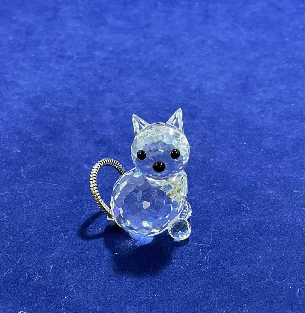 Swarovski Crystal Figurine Mini Cat Number 7659NR031000 (1 of 3)