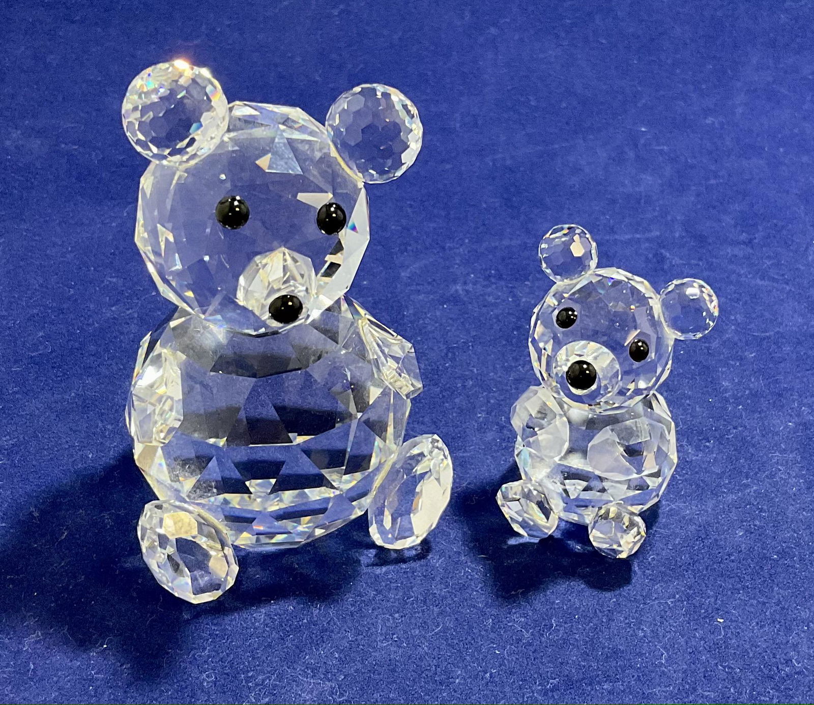 Pair of 2 Swarovski Crystal Figurines Large Bear and Small Bear (1 of 5)