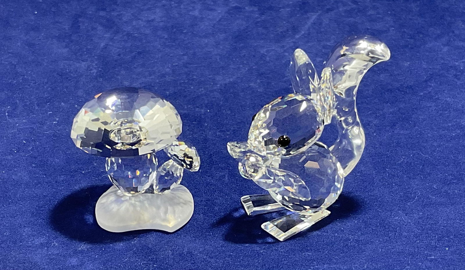 Pair of Swarovski Crystal Figurines Squirrel and Mushroom (1 of 3)