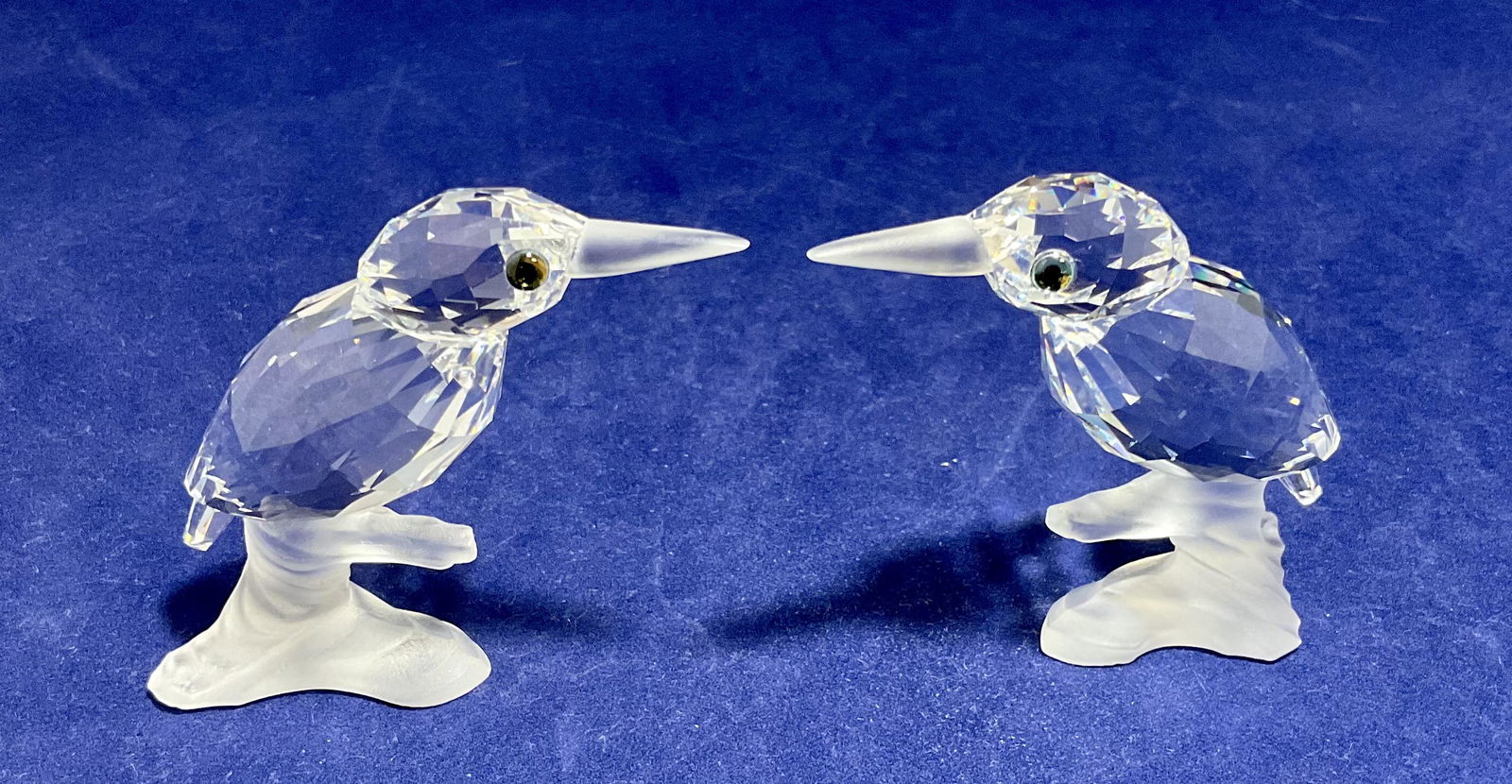 Pair of Swarovski Crystal Figurines Kingfishers (1 of 4)