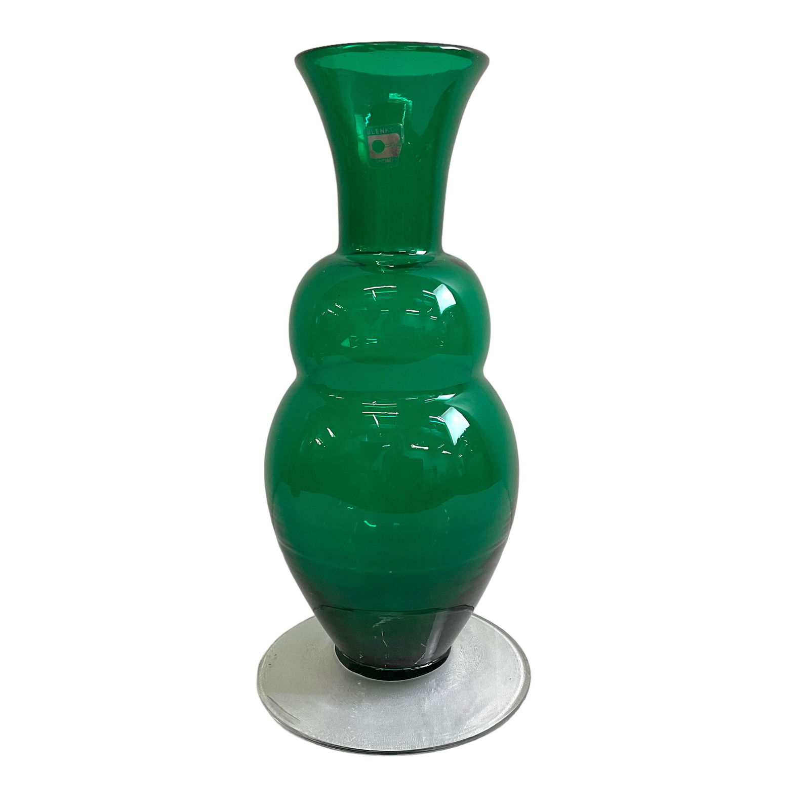 Blenko 1990s Green Vase Style 9714 (1 of 7)