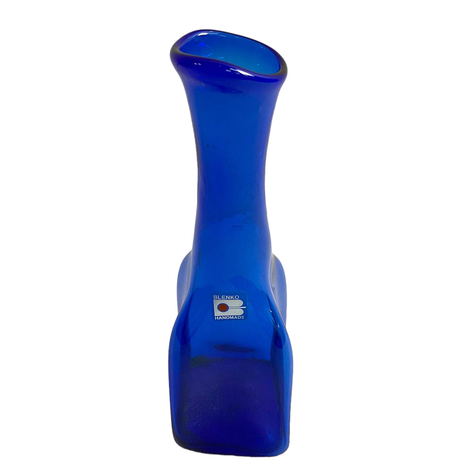 Blenko Cobalt Blue Art Glass Vase (1 of 5)