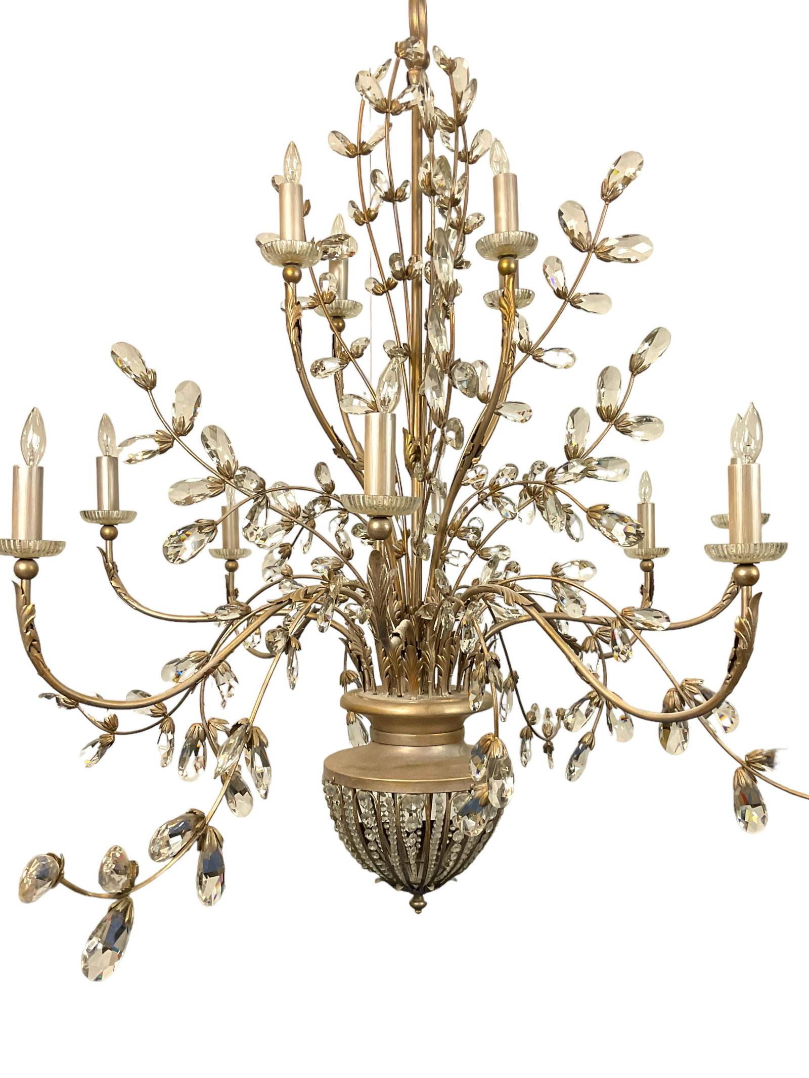 A Midsummer Night Dream Chandelier, Round, 12 Light Gold/Silver 70" W by FINE ART HANDCRAFTED (1 of 17)