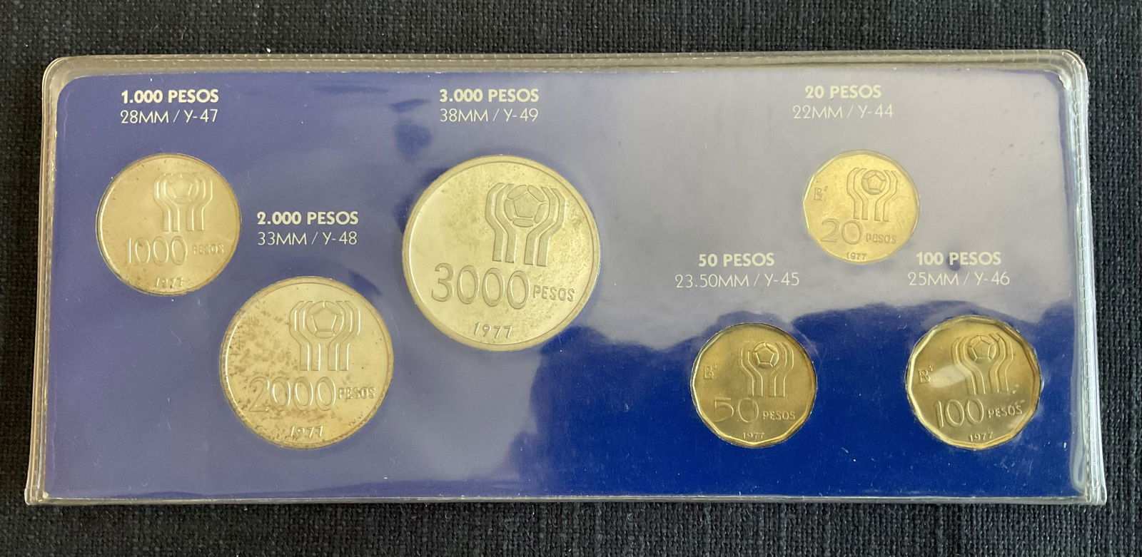 Argentina 1978 World Cup Soccer Commemorative Issue Coins (1 of 3)