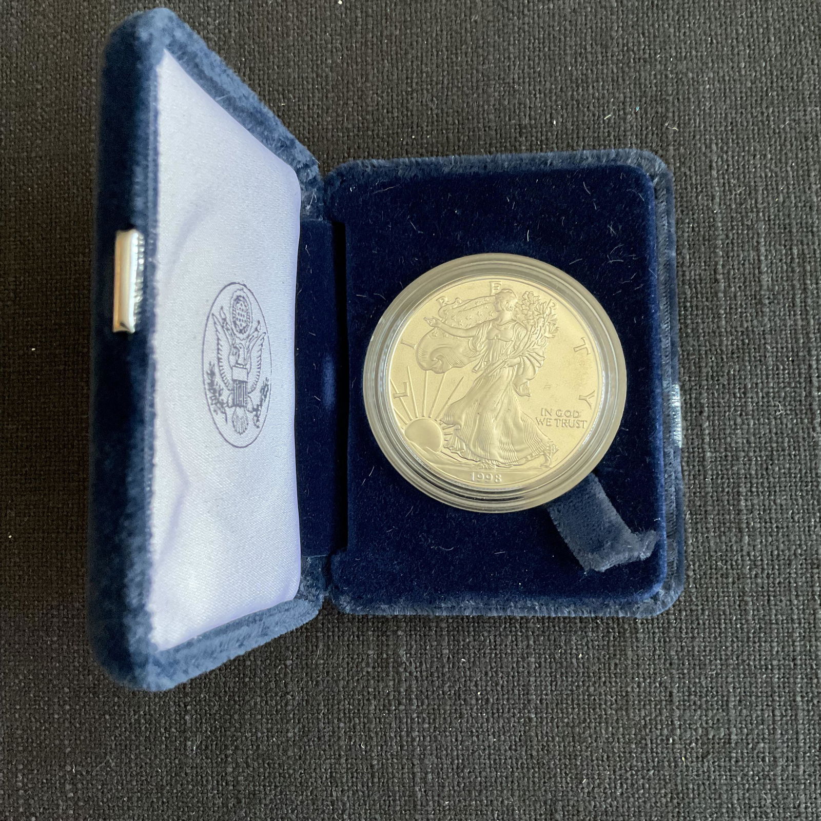 1998 P American Eagle One Troy Ounce Proof Silver Bullion Coin (1 of 3)