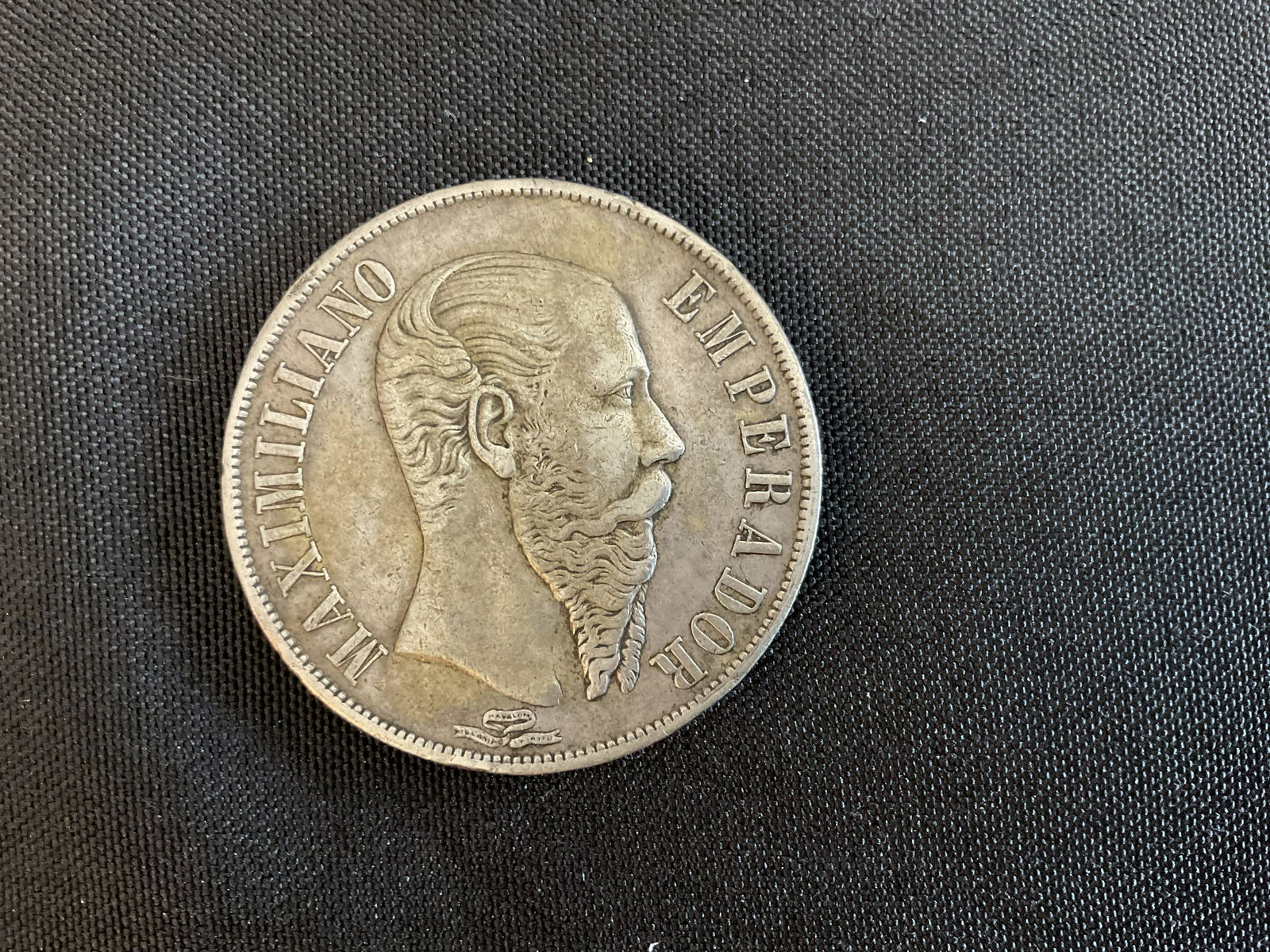 Mexico 1866 Mo 1 Peso Silver Coin Mexican Empire (1 of 3)