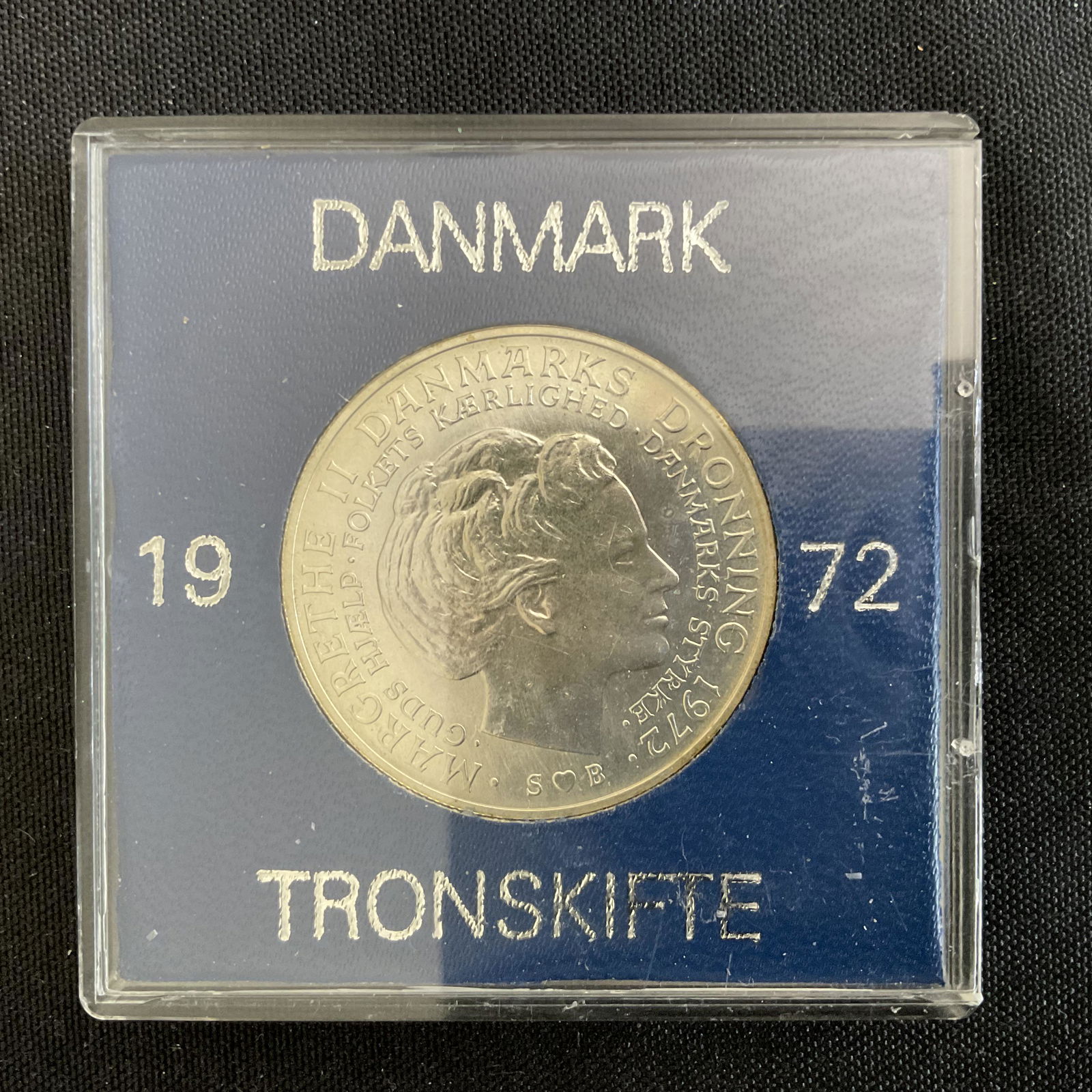 1972 Denmark 10 Kroner Commemorative Silver Coin (1 of 2)