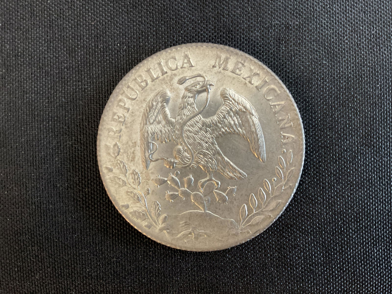 Mexico 1895 Cn AM 8 Reales Silver Coin (1 of 2)