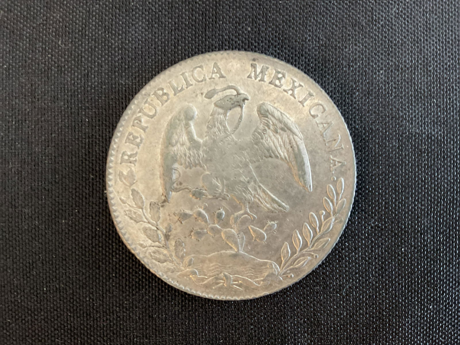 Mexico 1895 Mo AM 8 Reales Silver Coin (1 of 2)
