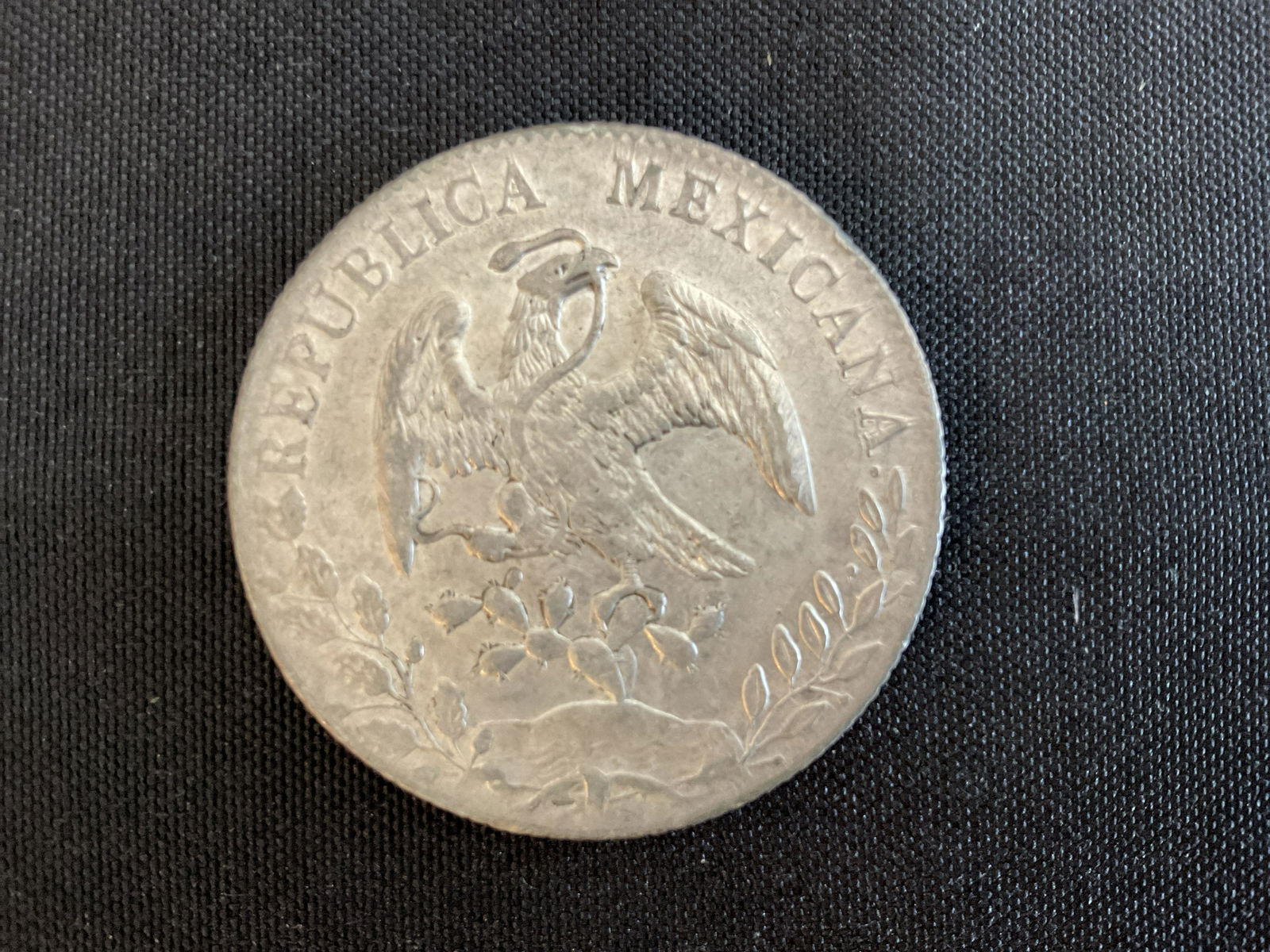 Mexico 1895 Mo AM 8 Reales Silver Coin (1 of 2)