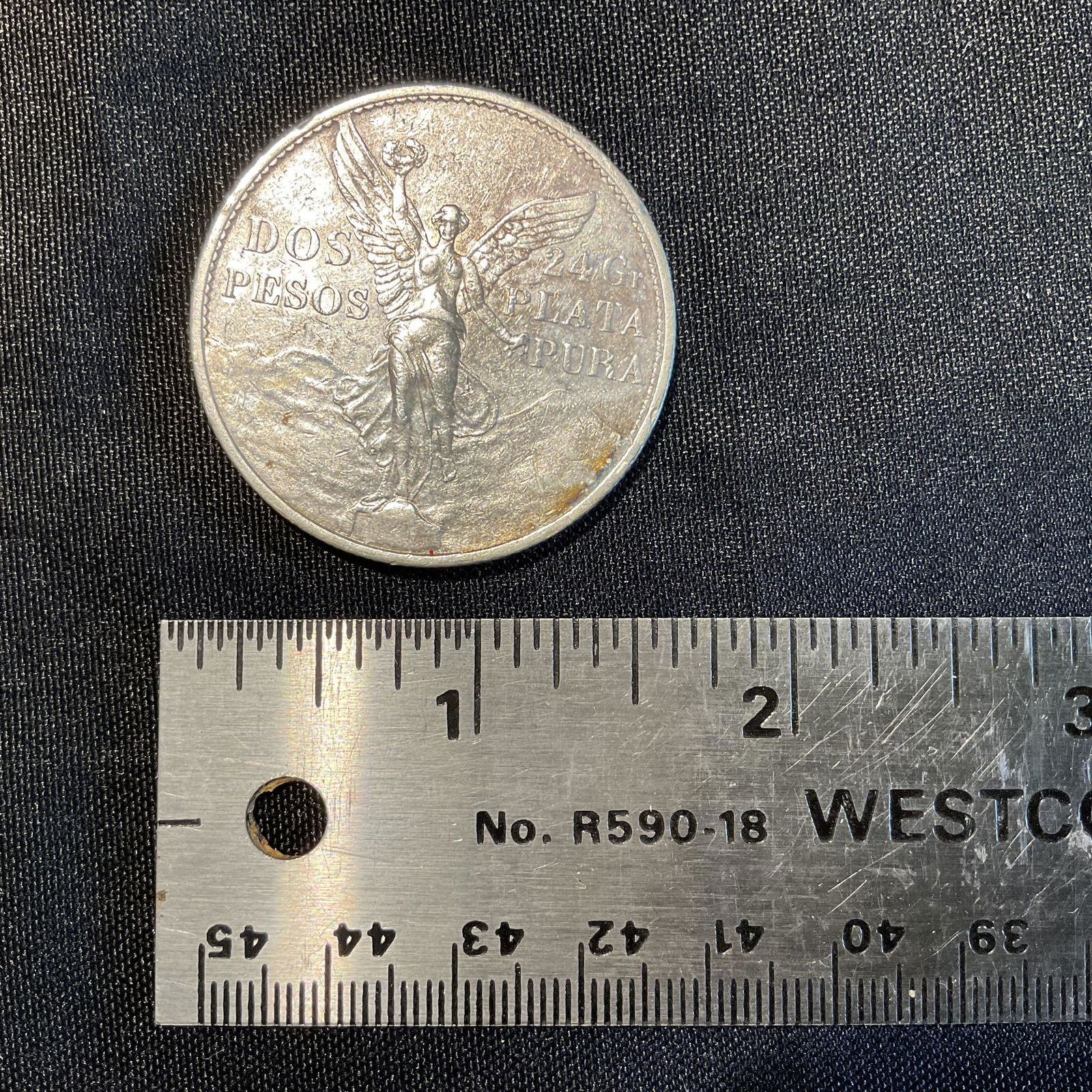 Mexico 1921 2 Peso Silver Coin 100th Anniversary of Independence (1 of 2)