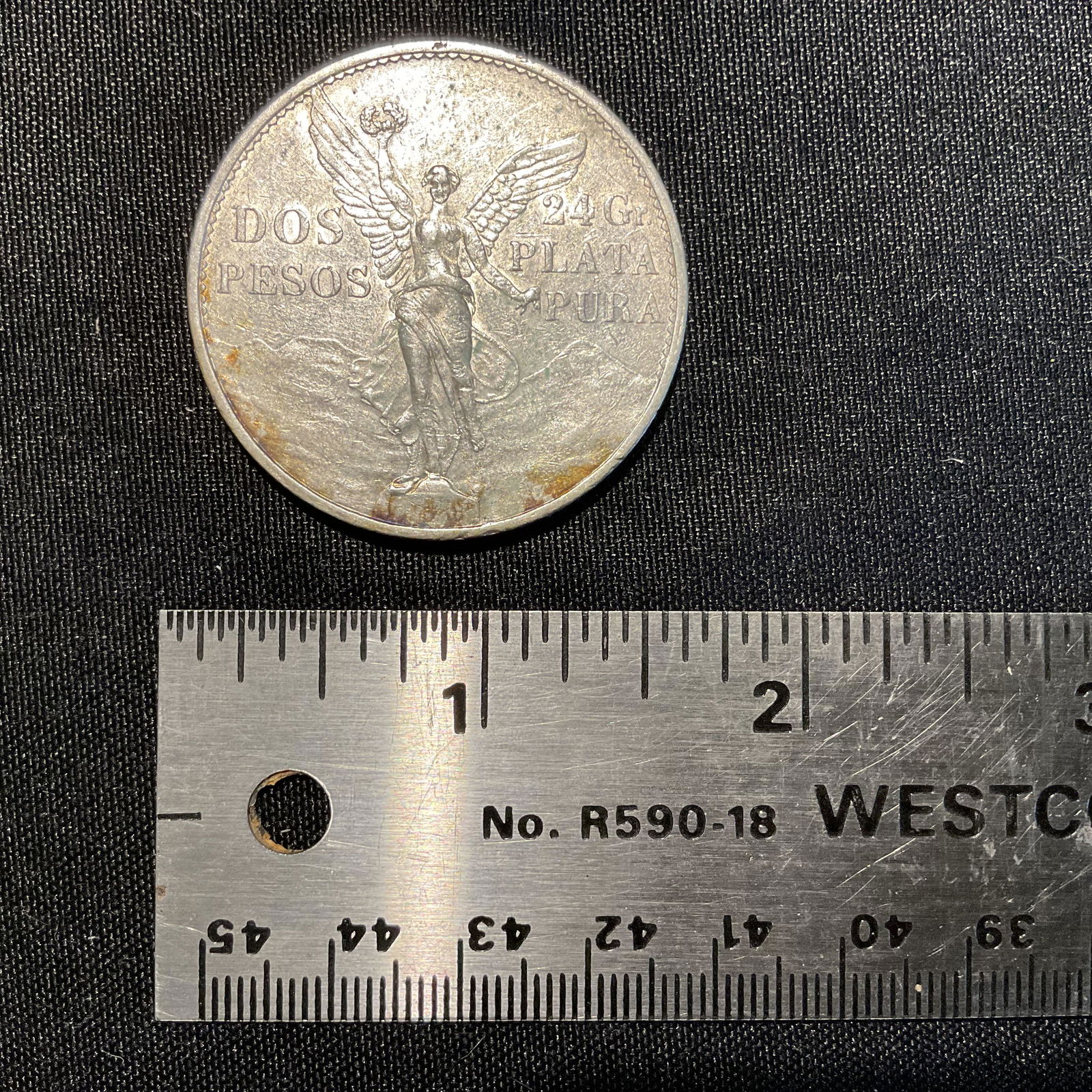 Mexico 1921 2 Peso Silver Coin 100th Anniversary of Independence (1 of 2)