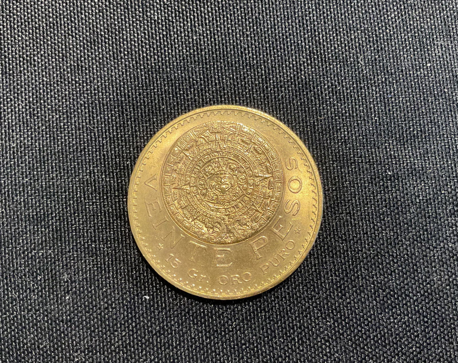 1959 Mexico 20 Peso Gold Coin Aztec Calendar (1 of 3)