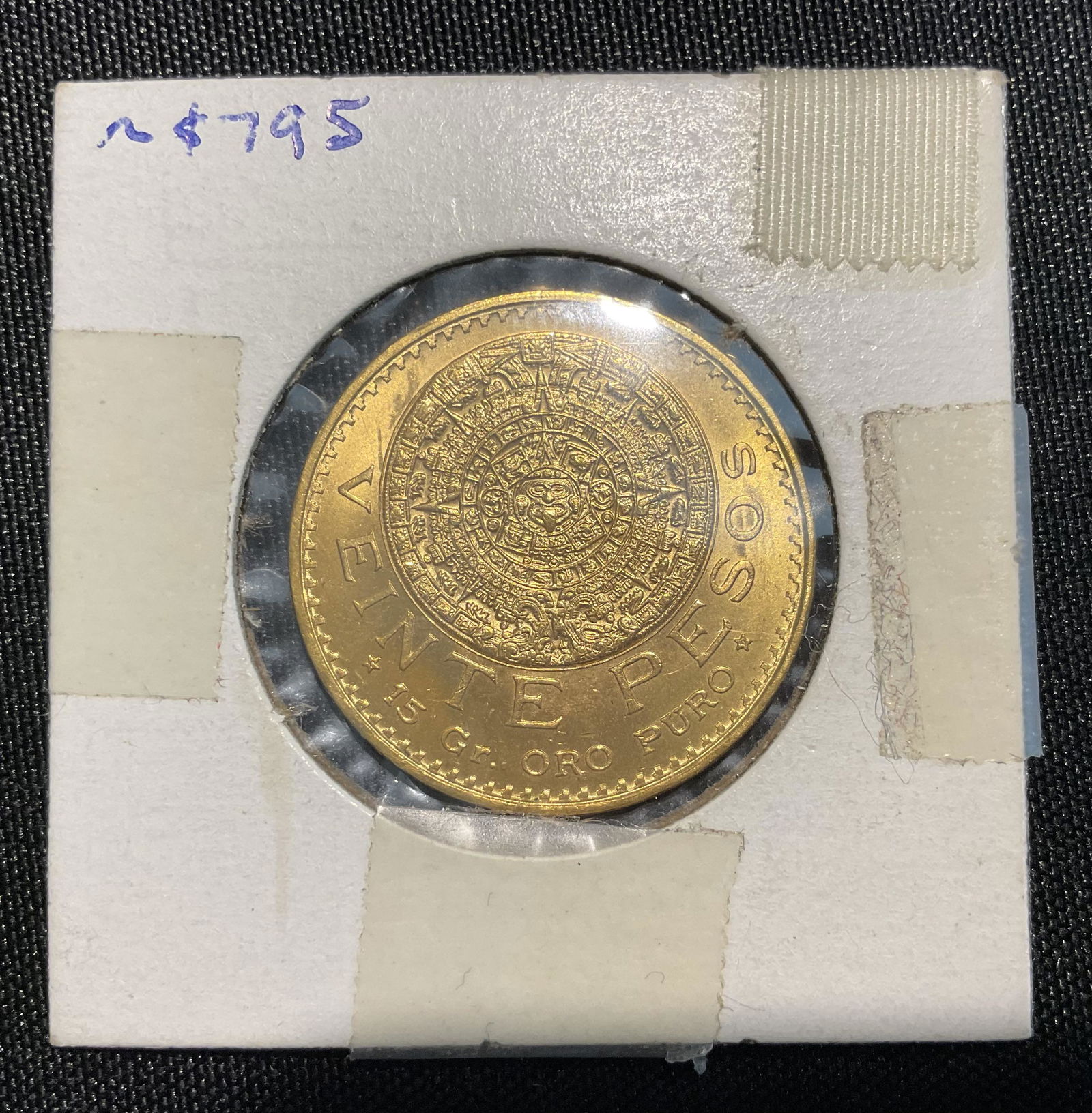 1959 Mexico 20 Peso Gold Coin Aztec Calendar (1 of 4)