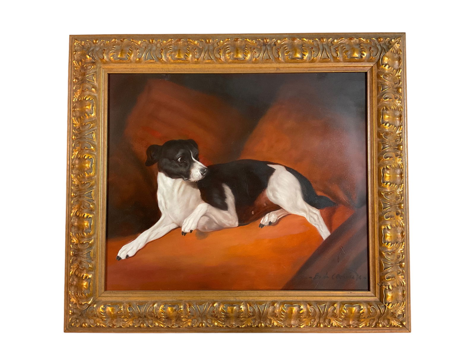 Count Bernard de Claviere, (French, 1934-2016), Oil on Board of Dog (1 of 10)