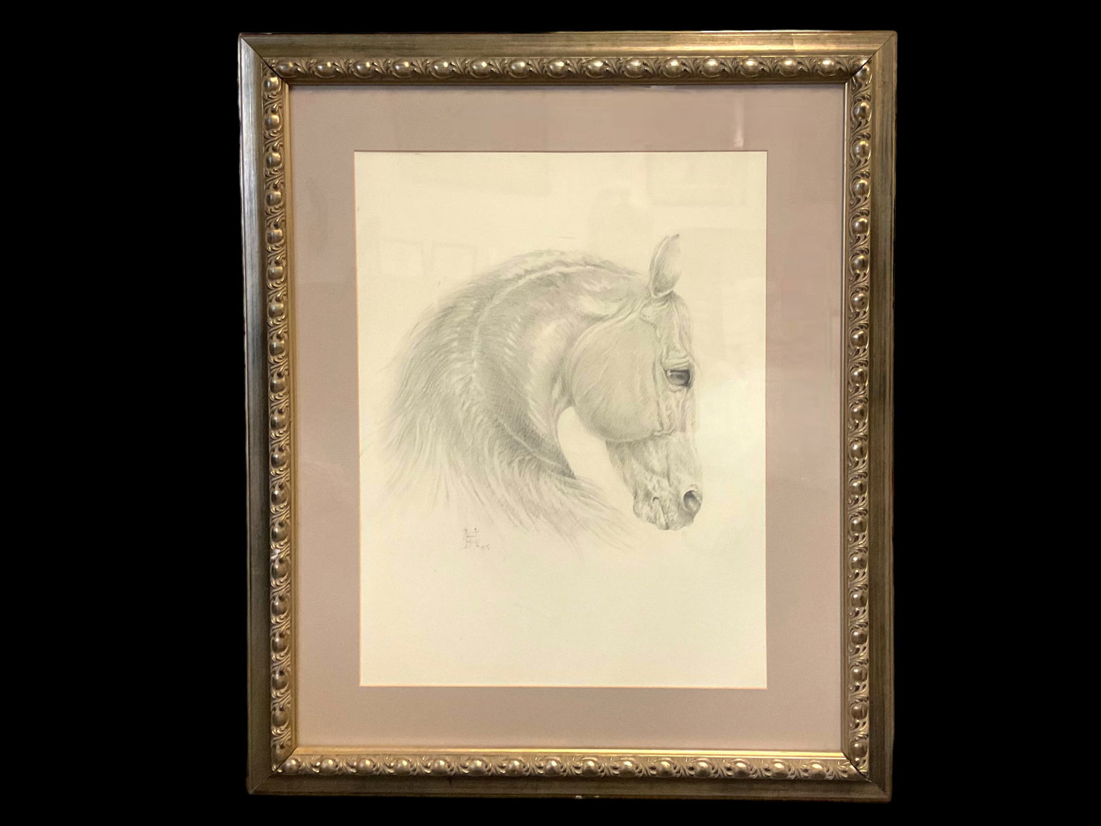 Count Bernard de Claviere, (French, 1934-2016), Pencil Drawing of a Horse Head (1 of 12)