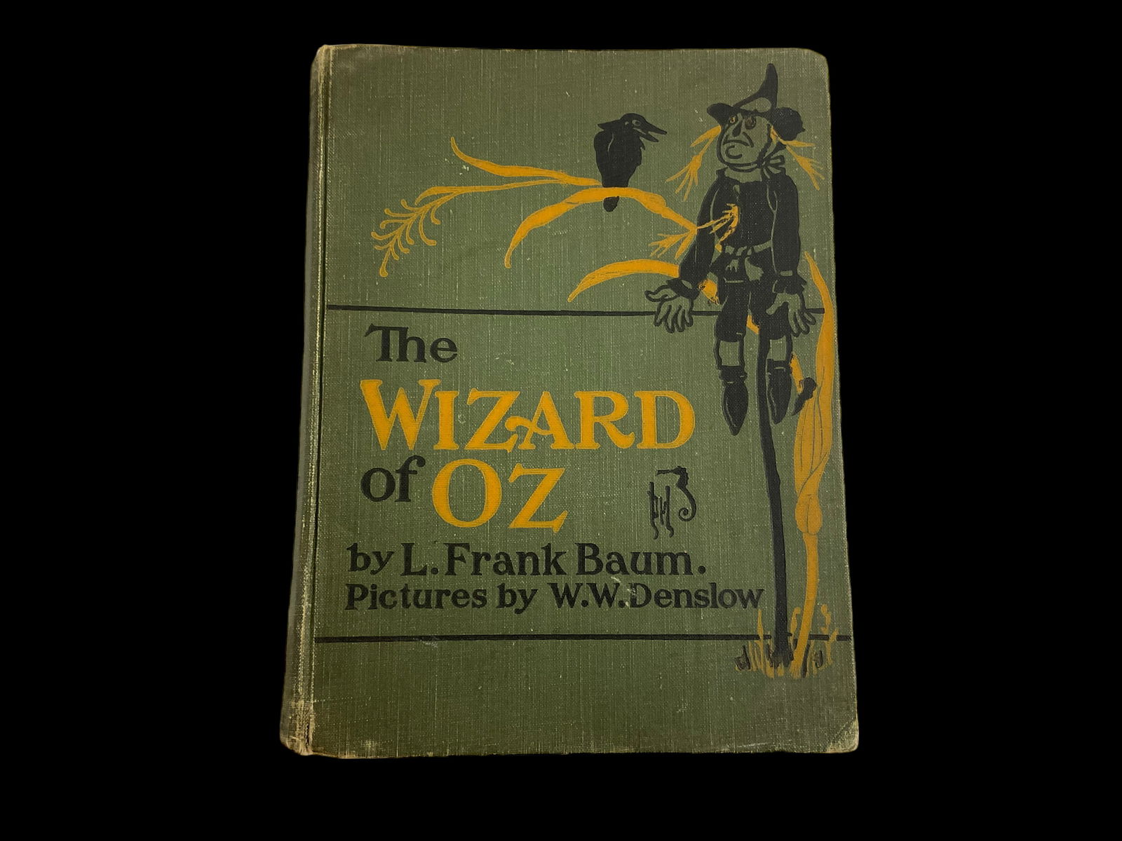 The New Wizard Of Oz by L. Frank Baum, 1903: The New Wizard Of Oz by L. Frank Baum, 1903, Published by M.A. Donohue & Co. Chicago, Pictures by W.W. Denslow, No Dust Jacket, Green Cloth Cover, 259 pp. Condition cover is separating from bindin