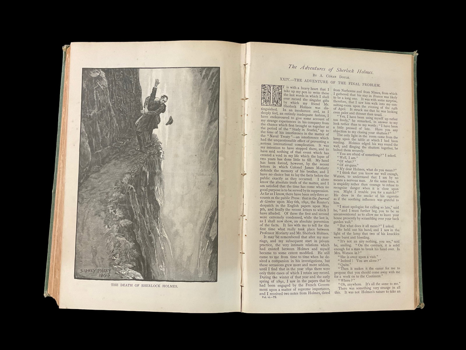 The Strand Magazine Vol. VI July December 1893 Sherlock Holmes Final Problem: The Strand Magazine Vol. VI July to December 1893, Edited by George Newnes, 6 Sherlock Holmes Stories and other articles, The Adventures of Sherlock Holmes by A. Conan Doyle - 6 Short Stories The Adve