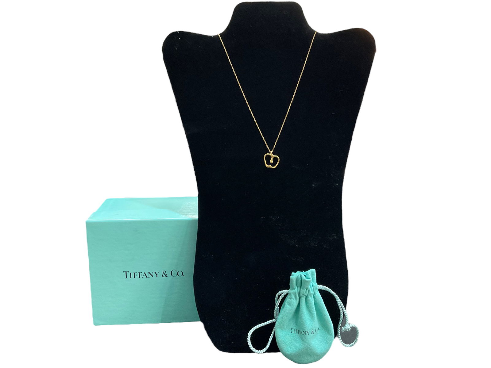 Tiffany & Co., Elsa Peretti Apple Pendant & Chain Necklace in 18 kt Yellow Gold (1 of 5)