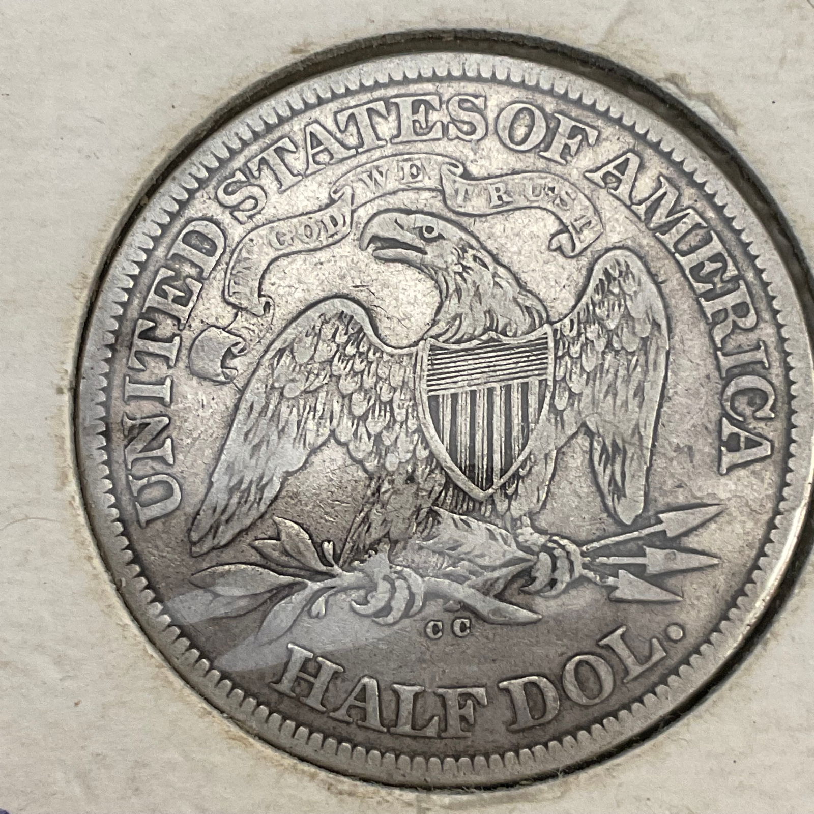 1876 CC Seated Liberty Silver Half Dollar (1 of 4)