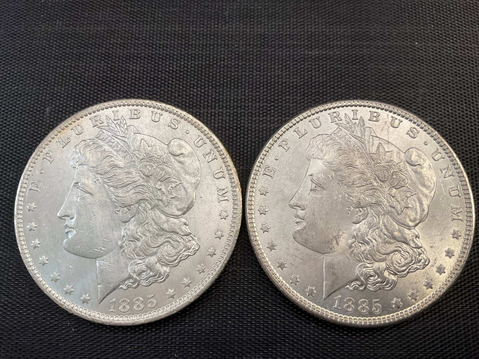 Group of 2 Morgan Silver Dollars 1885 and 1885 O (1 of 6)