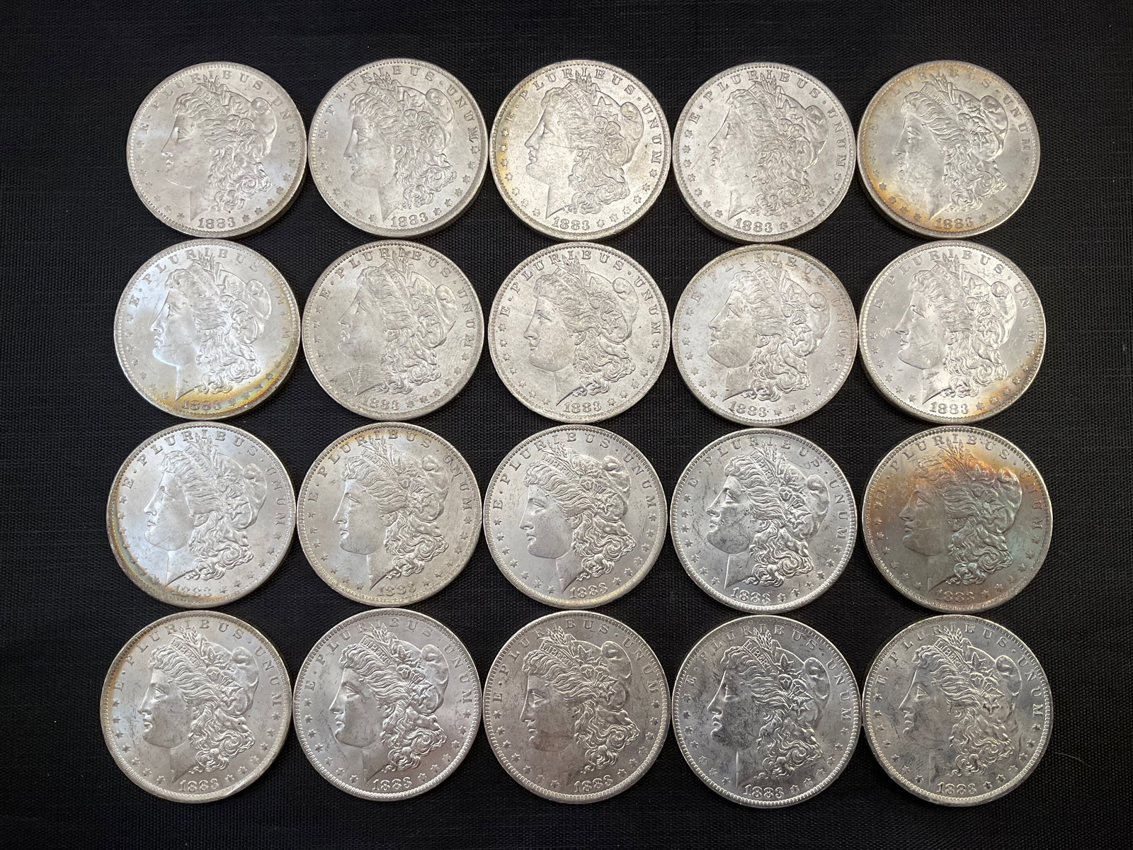 Group of 20 1883 O Morgan Silver Dollars (1 of 12)