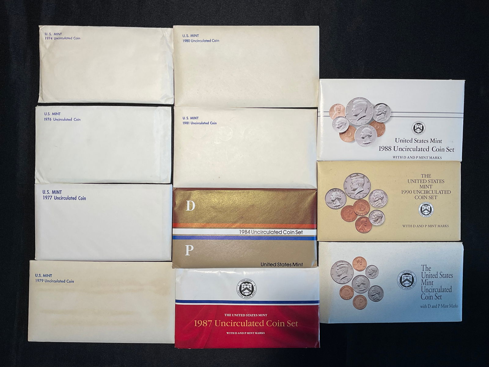 Group of 11 Sets of US Mint Uncirculated Coins (1 of 4)