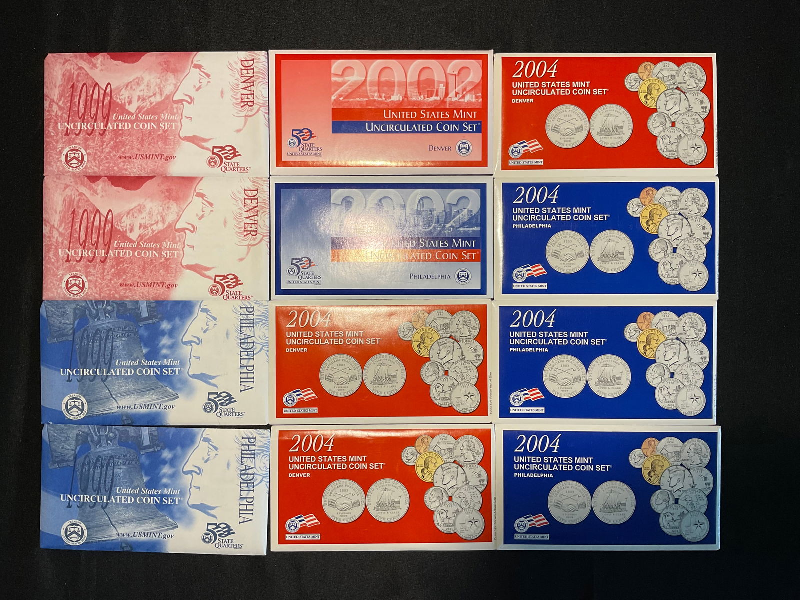 Group of 12 US Mint Uncirculated Coin Sets From Denver and Philadelphia (1 of 4)
