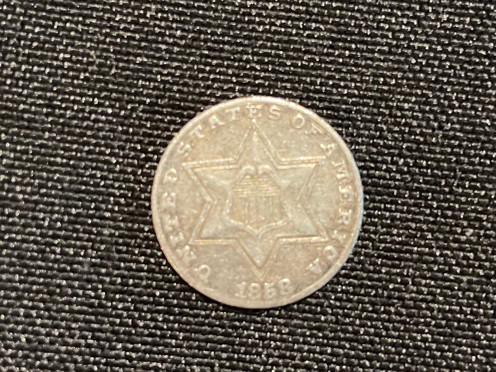 1858 Silver Three-Cent Piece Trime (1 of 4)
