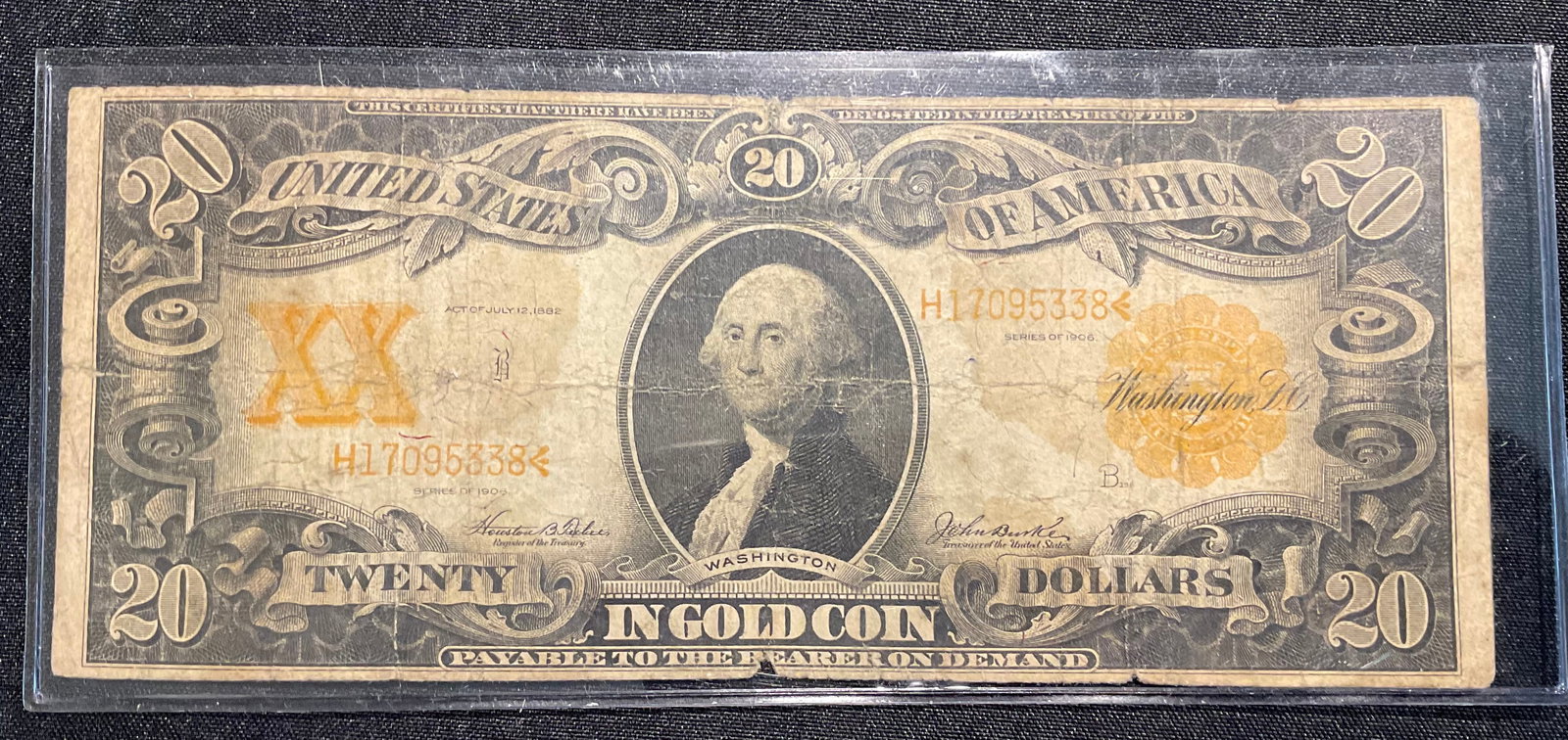 US 1906 Twenty Dollar Gold Certificate Large Note (1 of 6)