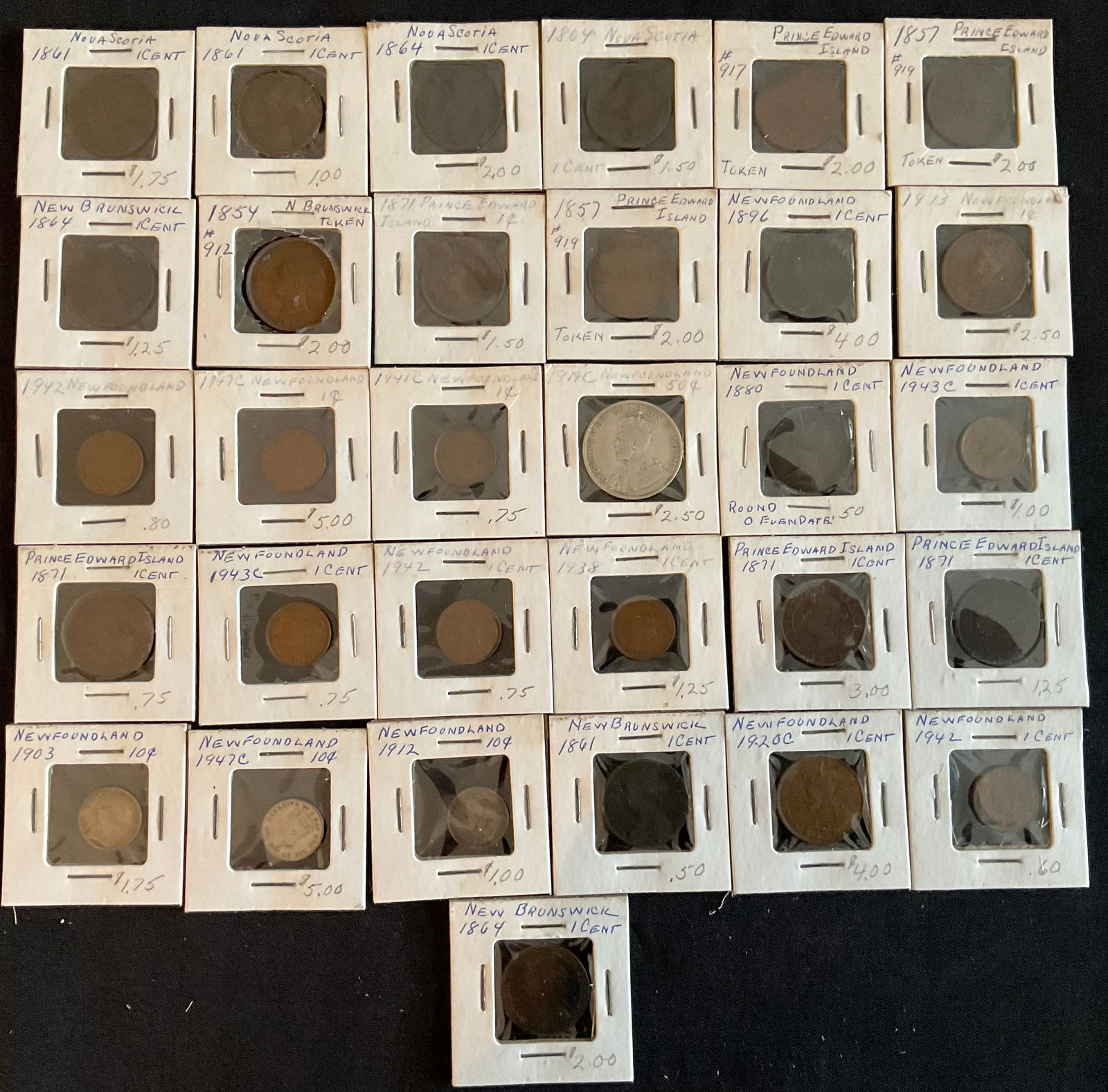 Group of 31 Canada Province Coins Late 1800s Early 1900s (1 of 11)