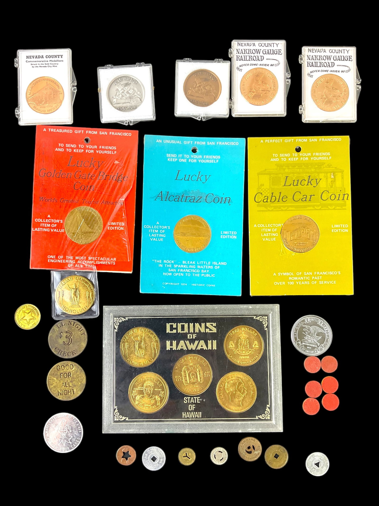 Group of Mixed Tokens and Collector Coins (1 of 8)