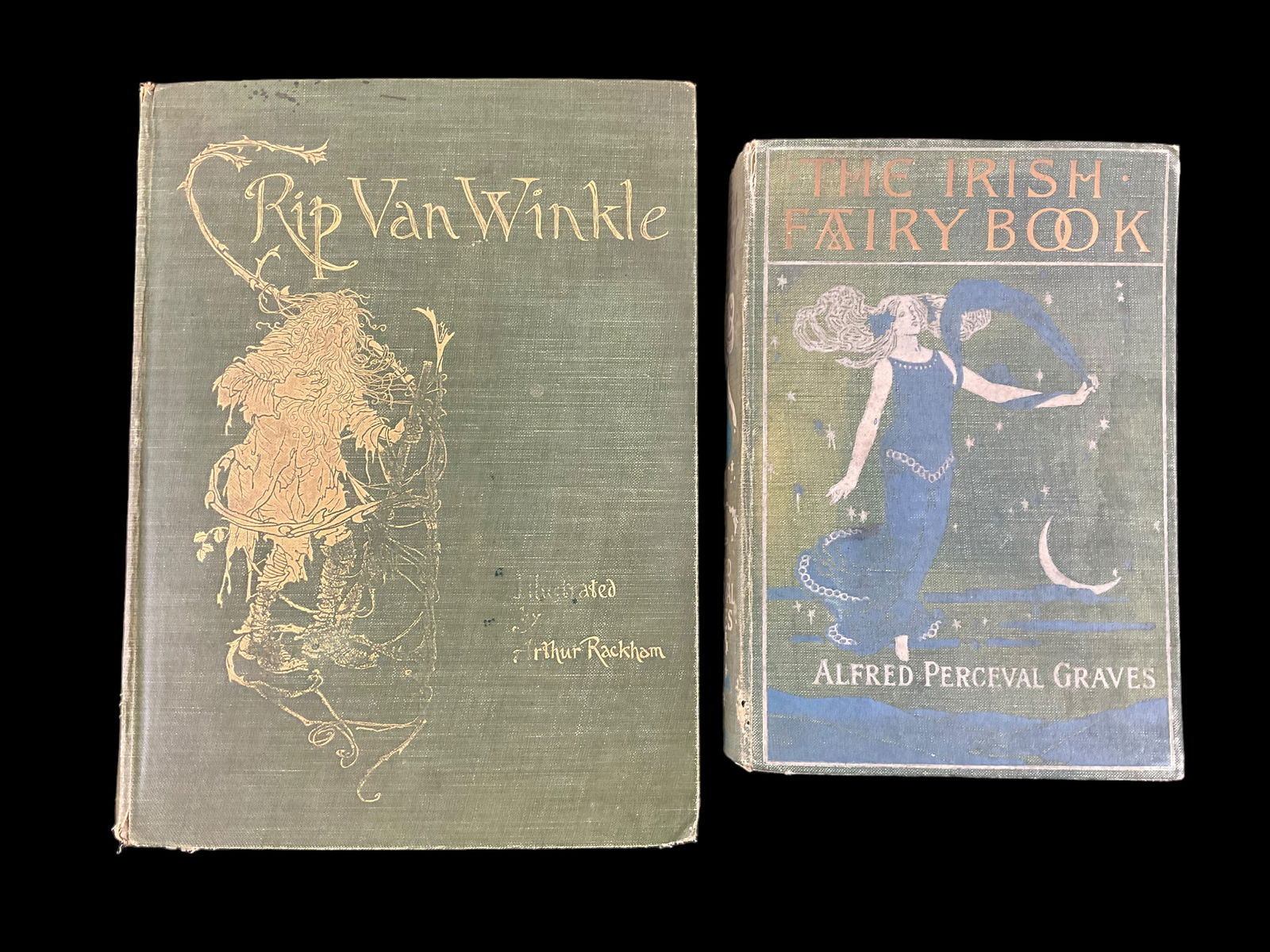 Rip Van Winkle, 1905 by Washington Irving and The Irish Fairy Book, by Alfred Perceval Graves: Rip Van Winkle, 1905 by Washington Irving and The Irish Fairy Book, by Alfred Perceval Graves 1) Rip Van Winkle, 1905, by Washington Irving, Drawings by Arthur Rackham, Publisher Doubleday Page &