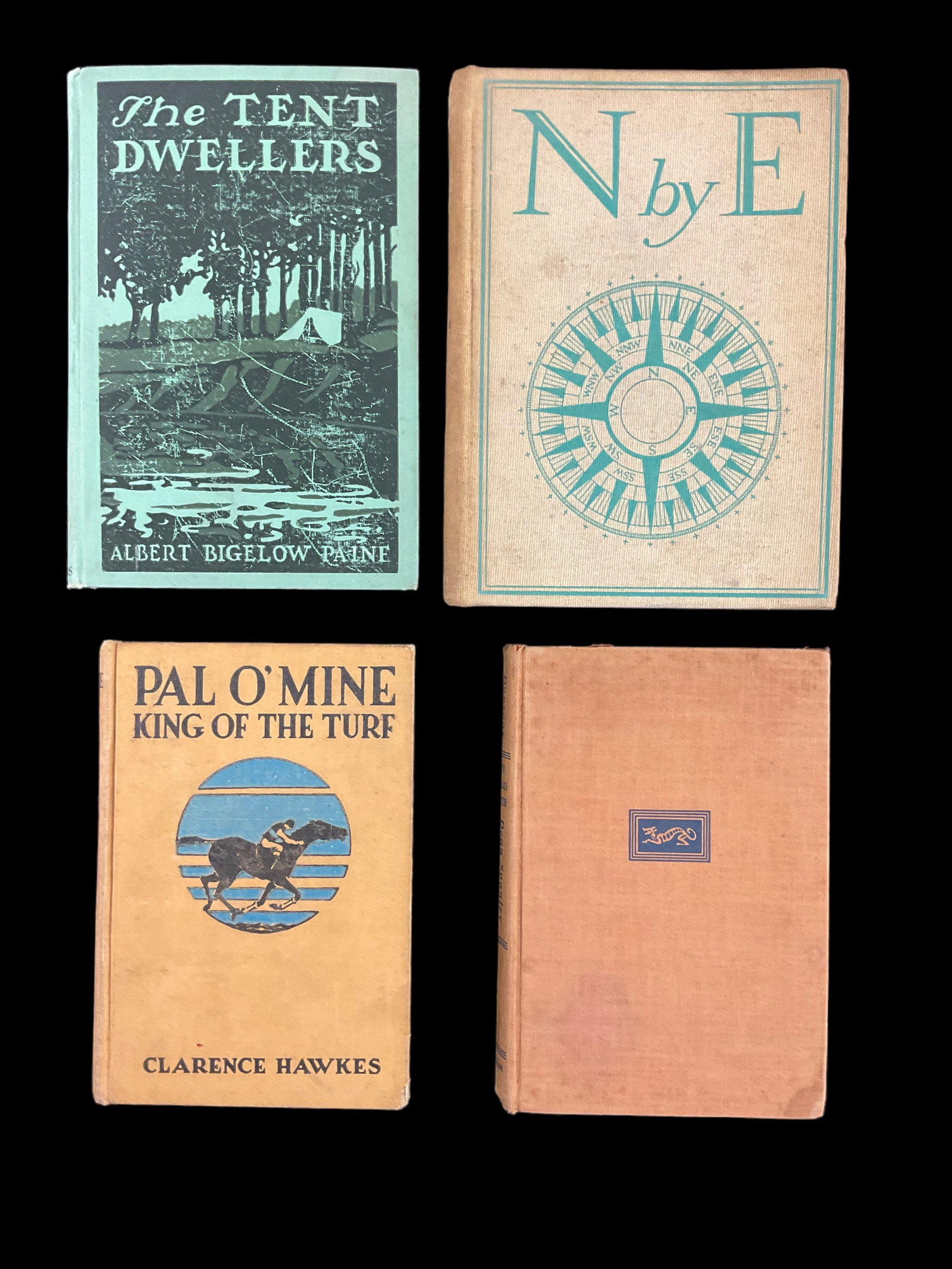 Group of 4 Pal O' Mine King of The Turf 1927, My Talks With Dean Spanley 1936, The Tent Dwellers: Pal O' Mine King of The Turf 1927, My Talks With Dean Spanley 1936, The Tent Dwellers 1908, N by E 1930 1) Pal O' Mine King of The Turf, 1927, by Clarence Hawkes, Illustrated by Charles Living