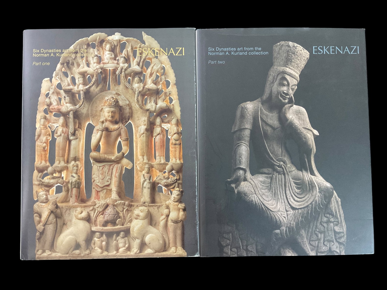 Group of 2 Eskenazi Books, 2017-2018: Group of 2 Eskenazi Books, 2017-2018 1) Six Dynasties art from the Norman A. Kurland collection, Part one, 2017, ISBN: 9781873609422, has Dust Jacket, 2) Six Dynasties art from the Norman A. Kurland c