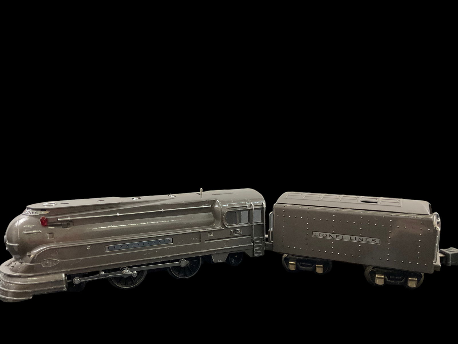 Lionel Prewar O Gauge 238E Torpedo Streamline Steam Engine Gunmetal with 265W Tender (1 of 9)